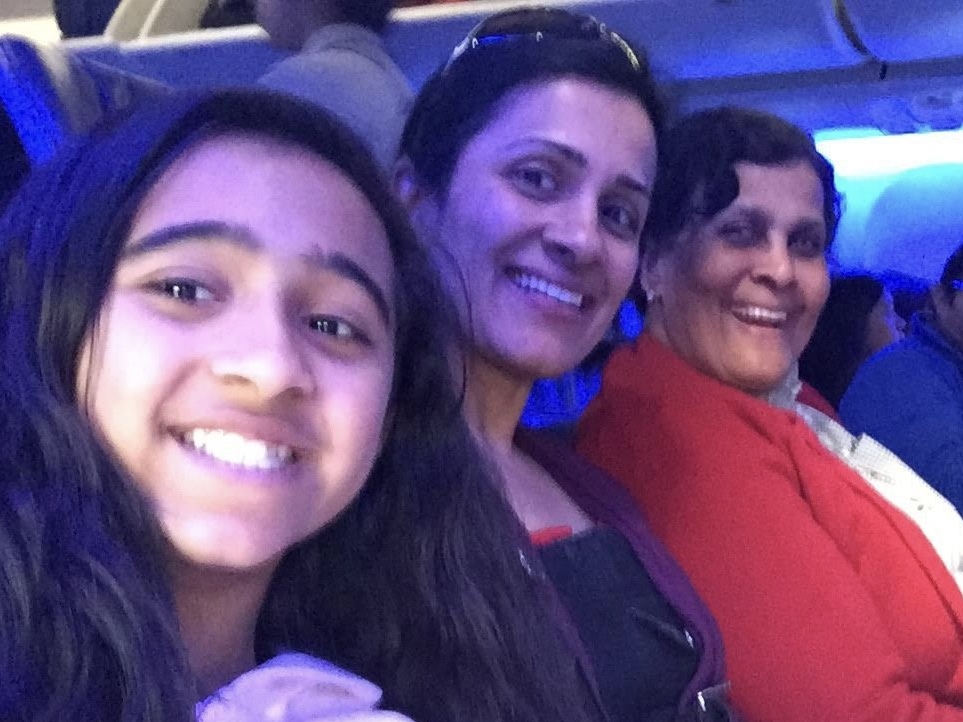 The unexpected return of a valuable briefcase restored Sri's faith in humanity 1 Sri Pisharody (middle) with her mother (right) and daughter (left) on their trip to India.