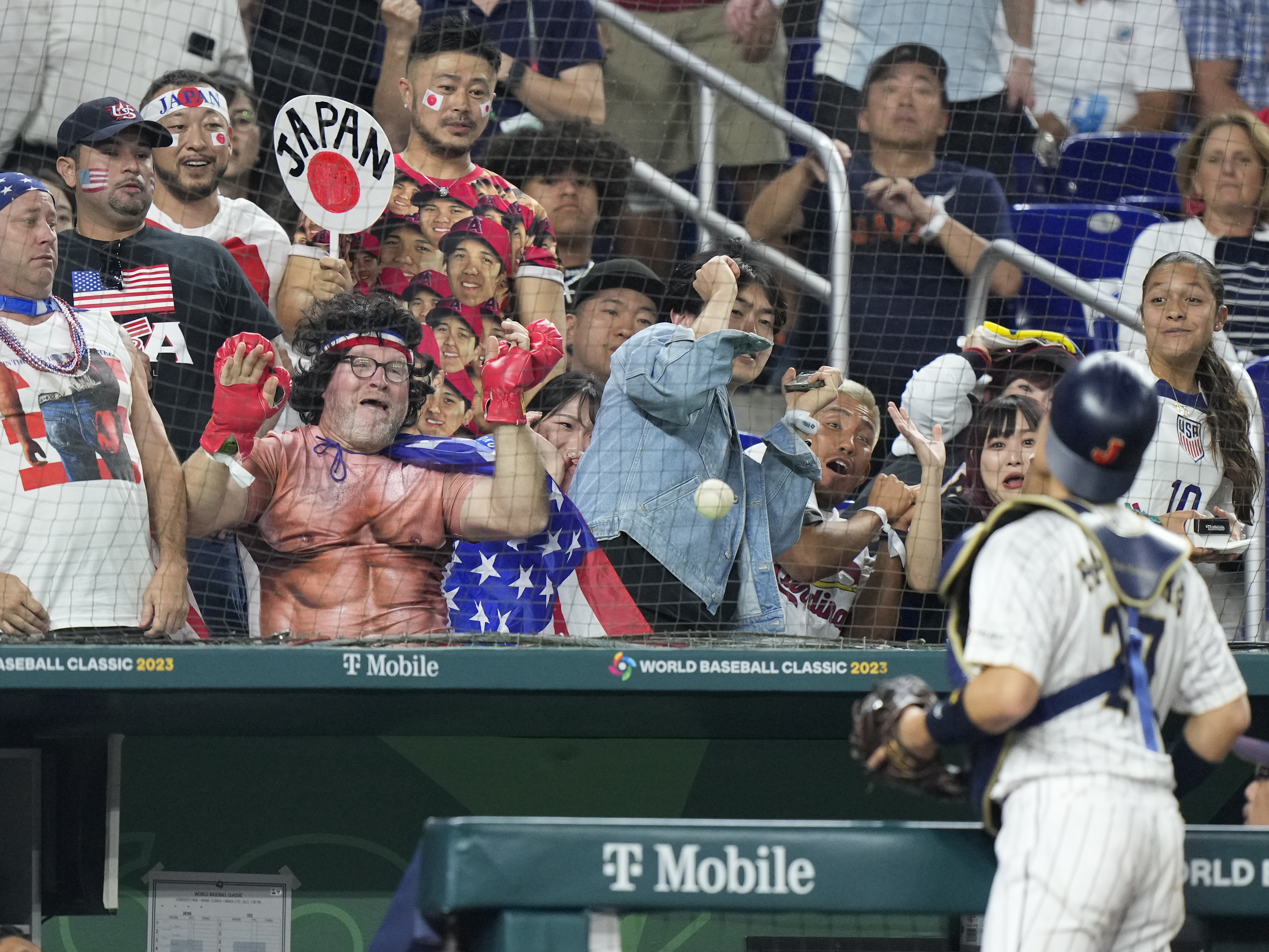 Shohei Ohtani fans his Angels teammate as Japan tops U.S. 3-2 for