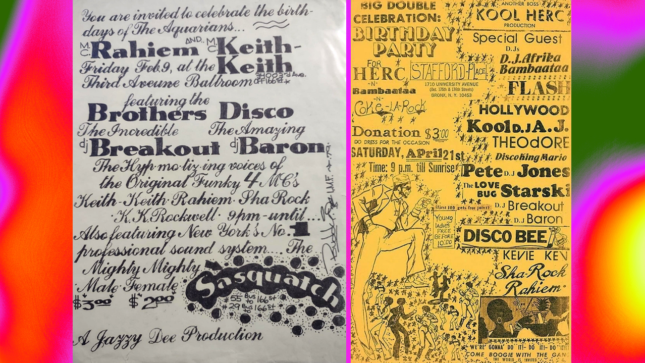 'You gotta fight and fight and fight for your legacy' 2 Flyers for early hip-hop events featuring Sha-Rock, including one as a member of the original Funky 4.