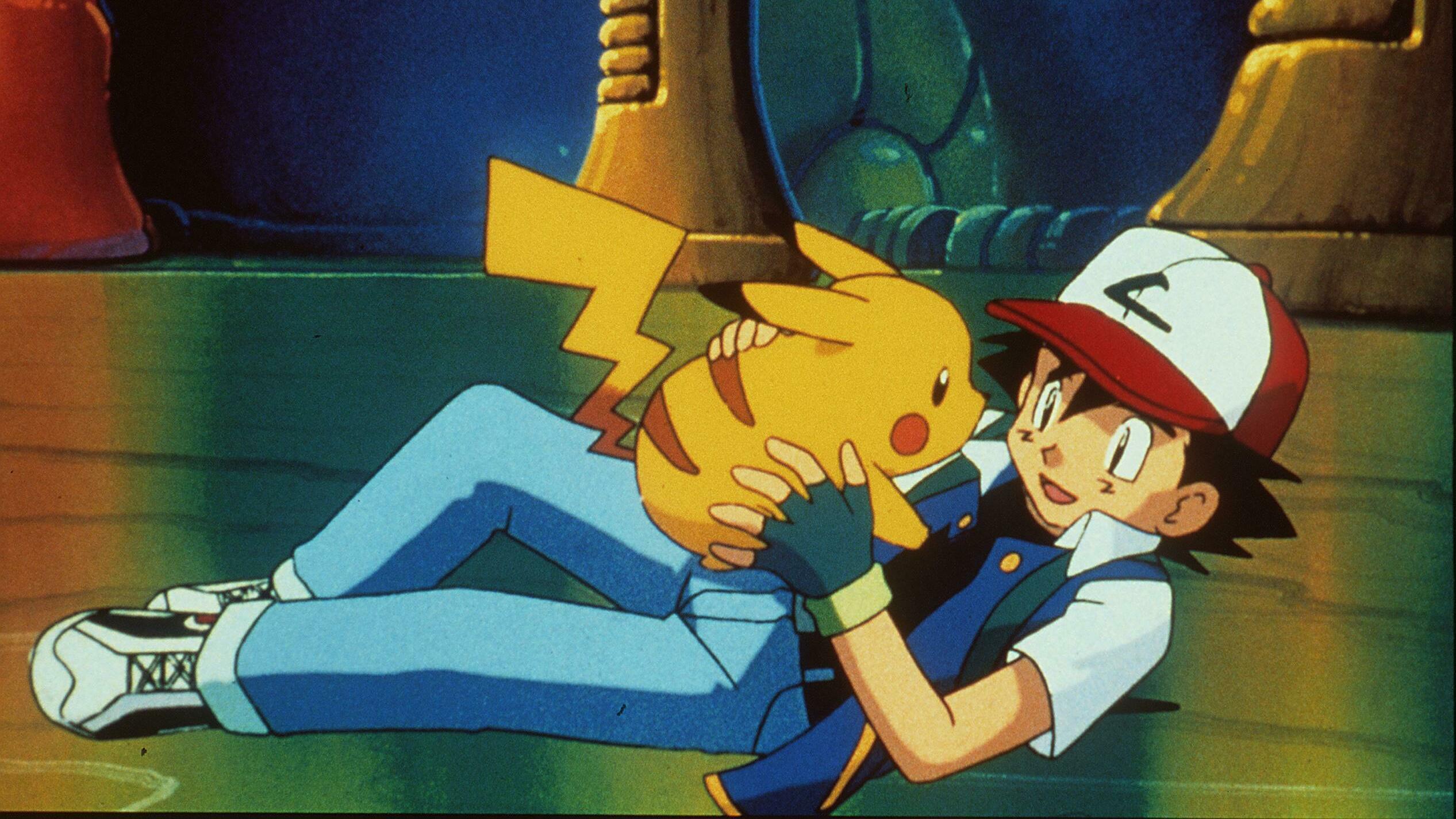 Pikachu And Ash In The Animated Movie "Pokemon:The First Movie."