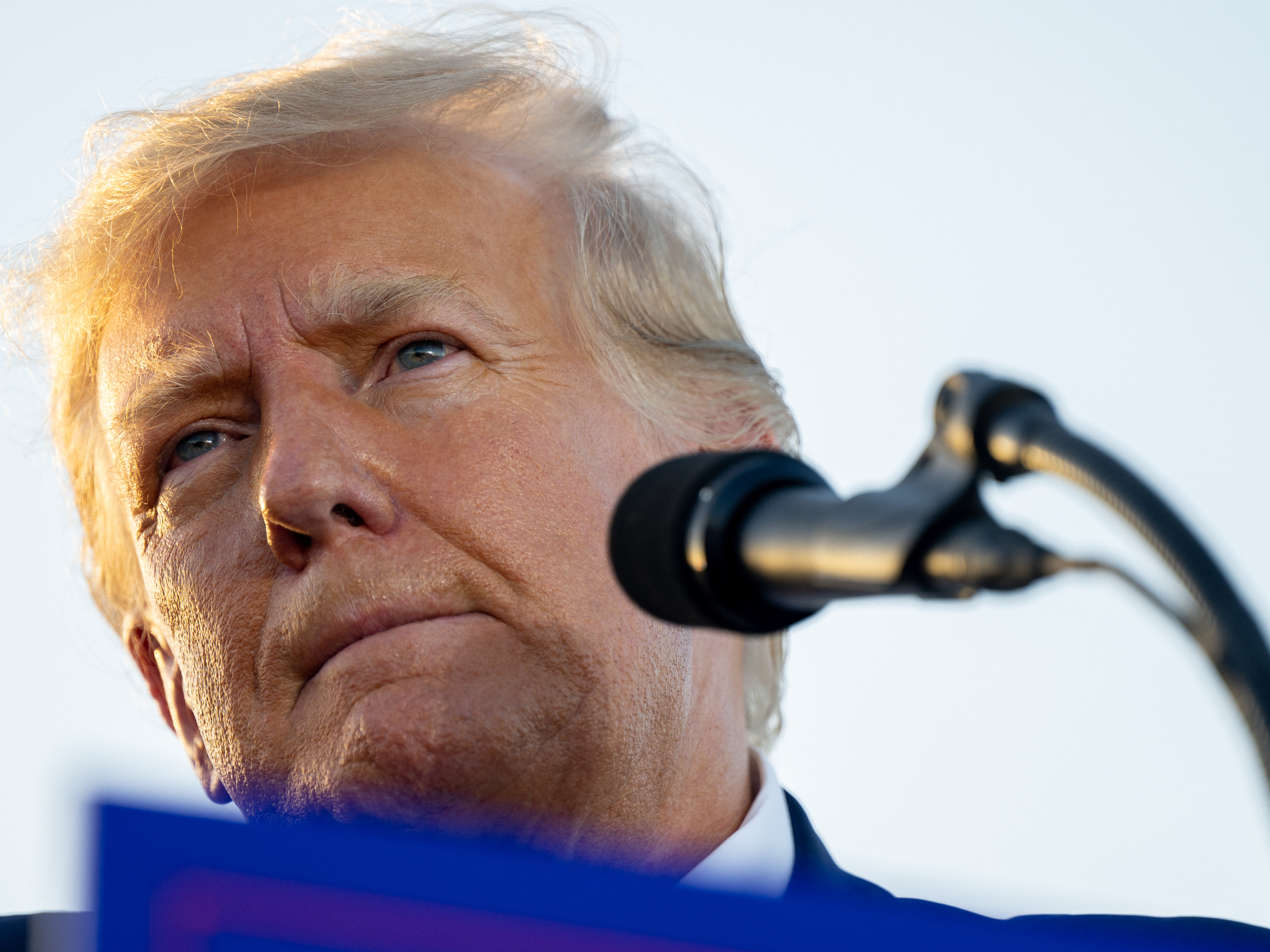 Former President Donald Trump speaks during a rally at the Waco Regional Airport on March 25 in Waco, Texas. (Getty Images)