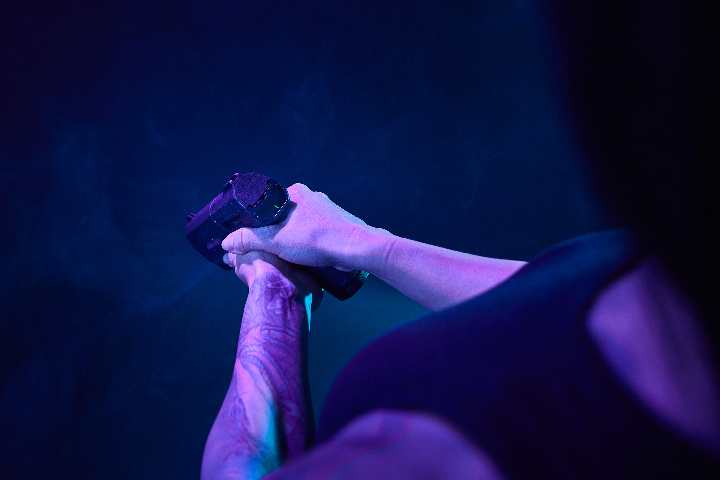 Biofire founder Kai Kloepfer says his goal in creating this 9mm smart gun is to &quot;have an incremental positive impact on sort of the uniquely American challenge of gun deaths.&quot; (Biofire)