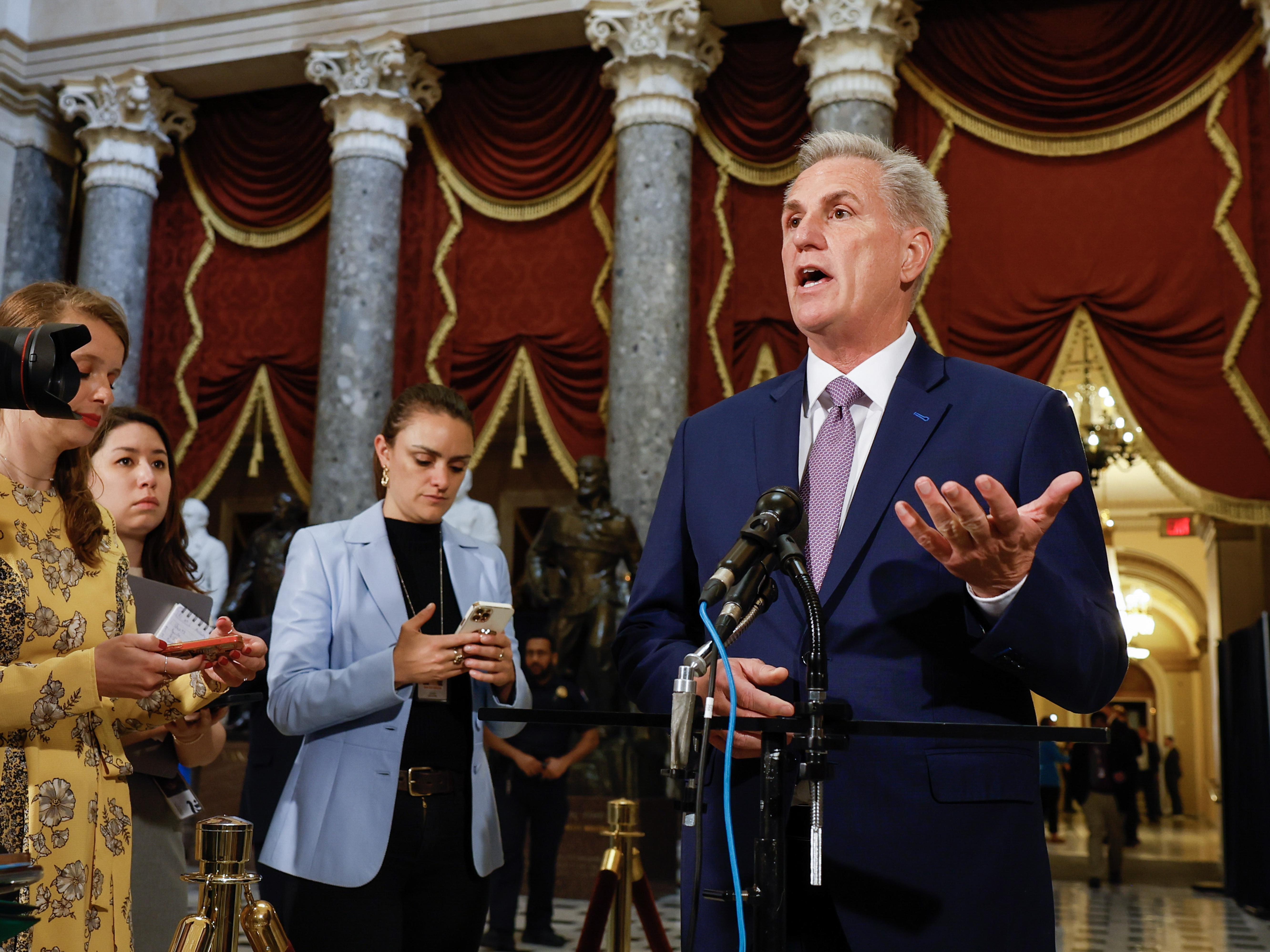 President Biden hosts top congressional leaders at White House to talk debt limit