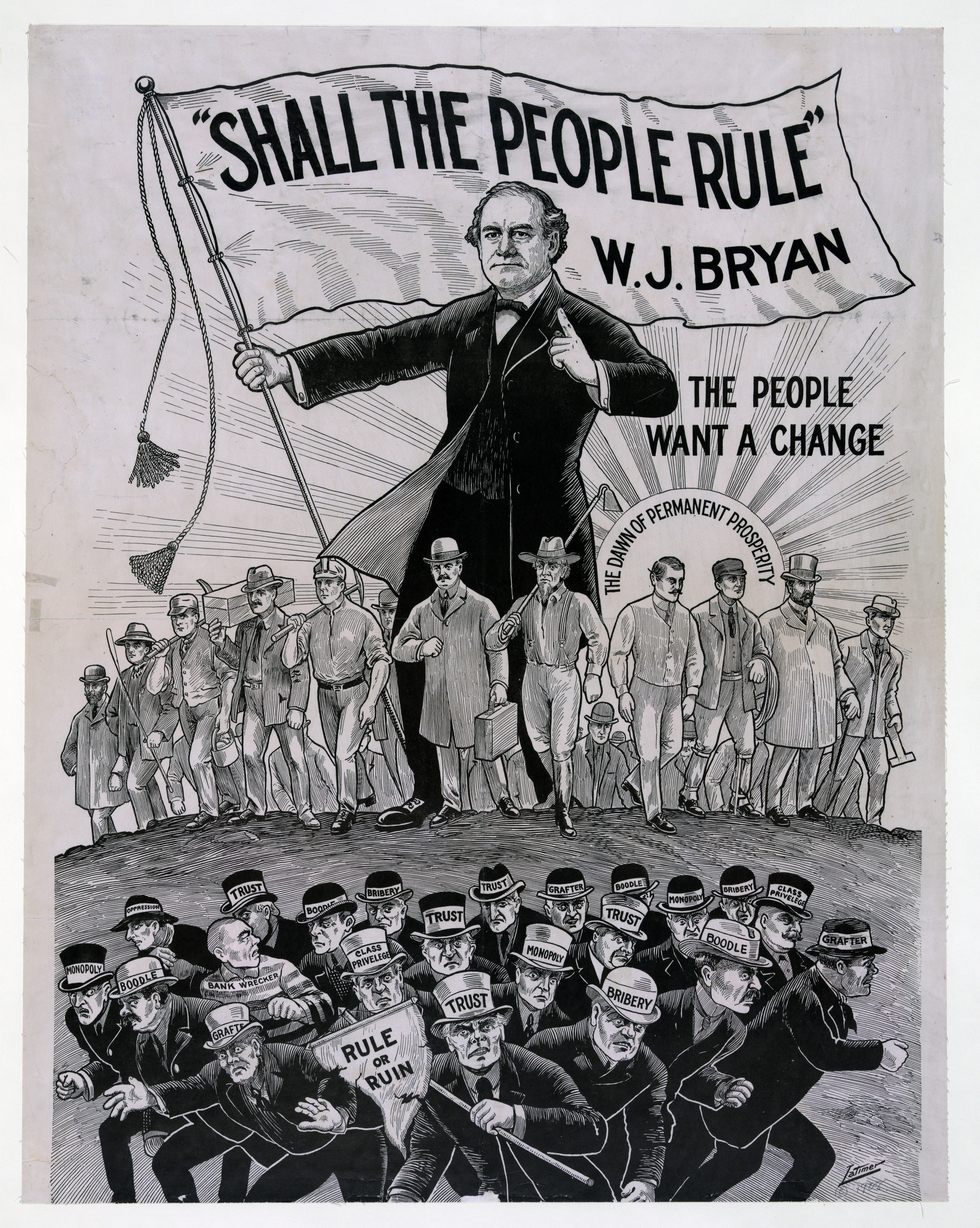 William Jennings Bryan Campaign Slogan William Jennings Bryan Cartoon