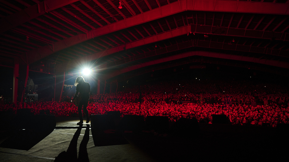 Foo Fighters perform in Gilford, N.H. on May 24. The band's 11th studio album, <em>But Here We Are</em>, is out now. (Courtesy of the artist)