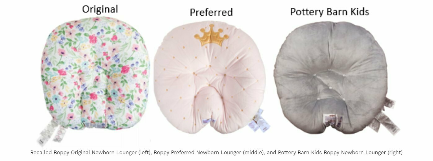 The Boppy Newborn Lounger has now been linked to at least 10 babies' deaths since 2015 — including two that were reported after the 2021 recall, according to federal authorities. (U.S. Consumer Product Safety Commission)