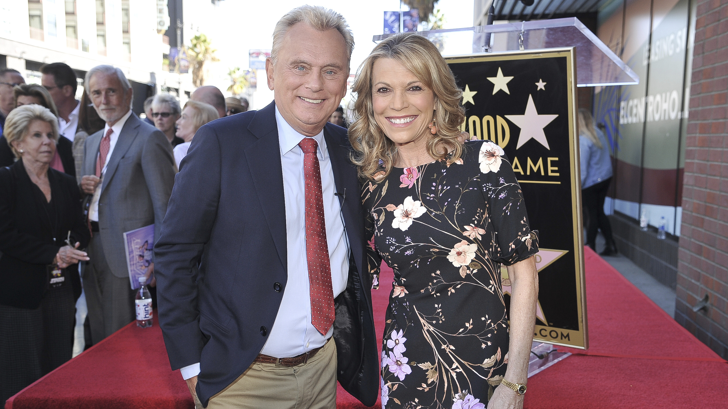 Pat Sajak, left, and Vanna White, from "Wheel of Fortune," attend a ceremony honoring Harry Friedman with a star on the Hollywood Walk of Fame on Nov. 1, 2019, in Los Angeles. Sajak is taking one last spin on "Wheel of Fortune," announcing Monday, June 12, 2023, that its upcoming season will be his last as host.