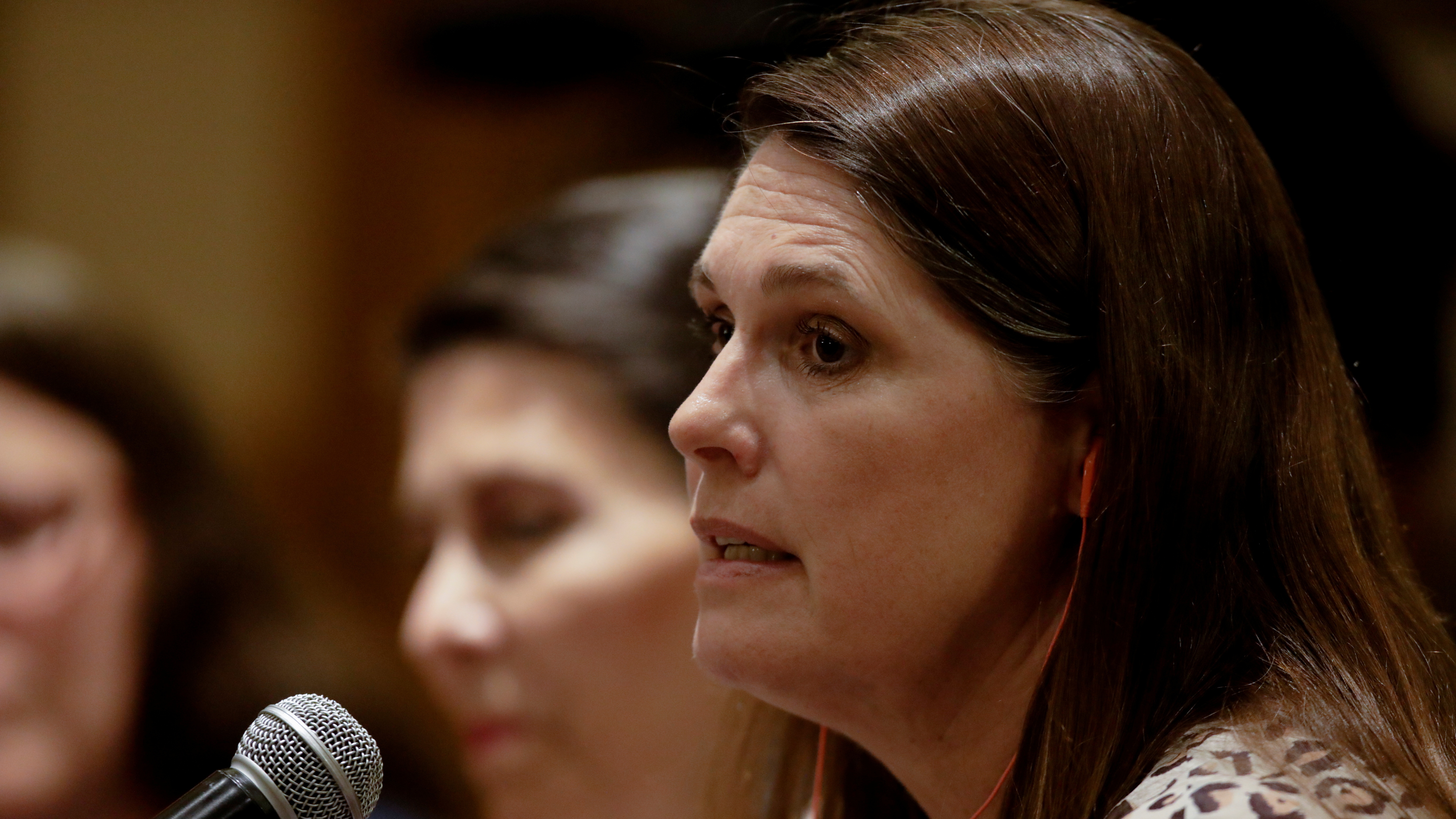 Arizona state Rep. Stephanie Stahl Hamilton, a Democrat and Presbyterian minister, speaks at a news conference in San Pedro Garza García, Mexico on May 27, 2022.