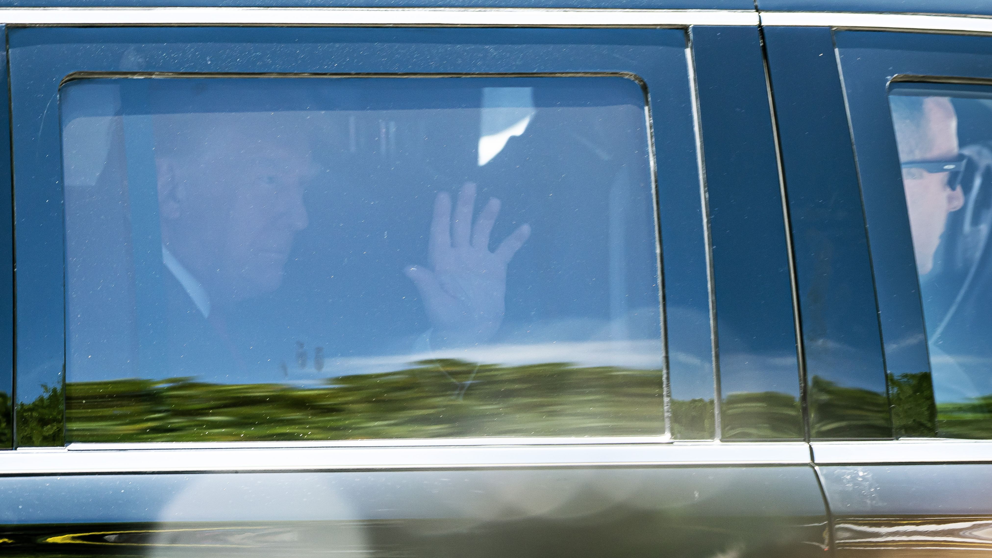 Former President Trump arrives to the Wilkie D. Ferguson Jr. United States Courthouse in Miami on Tuesday.