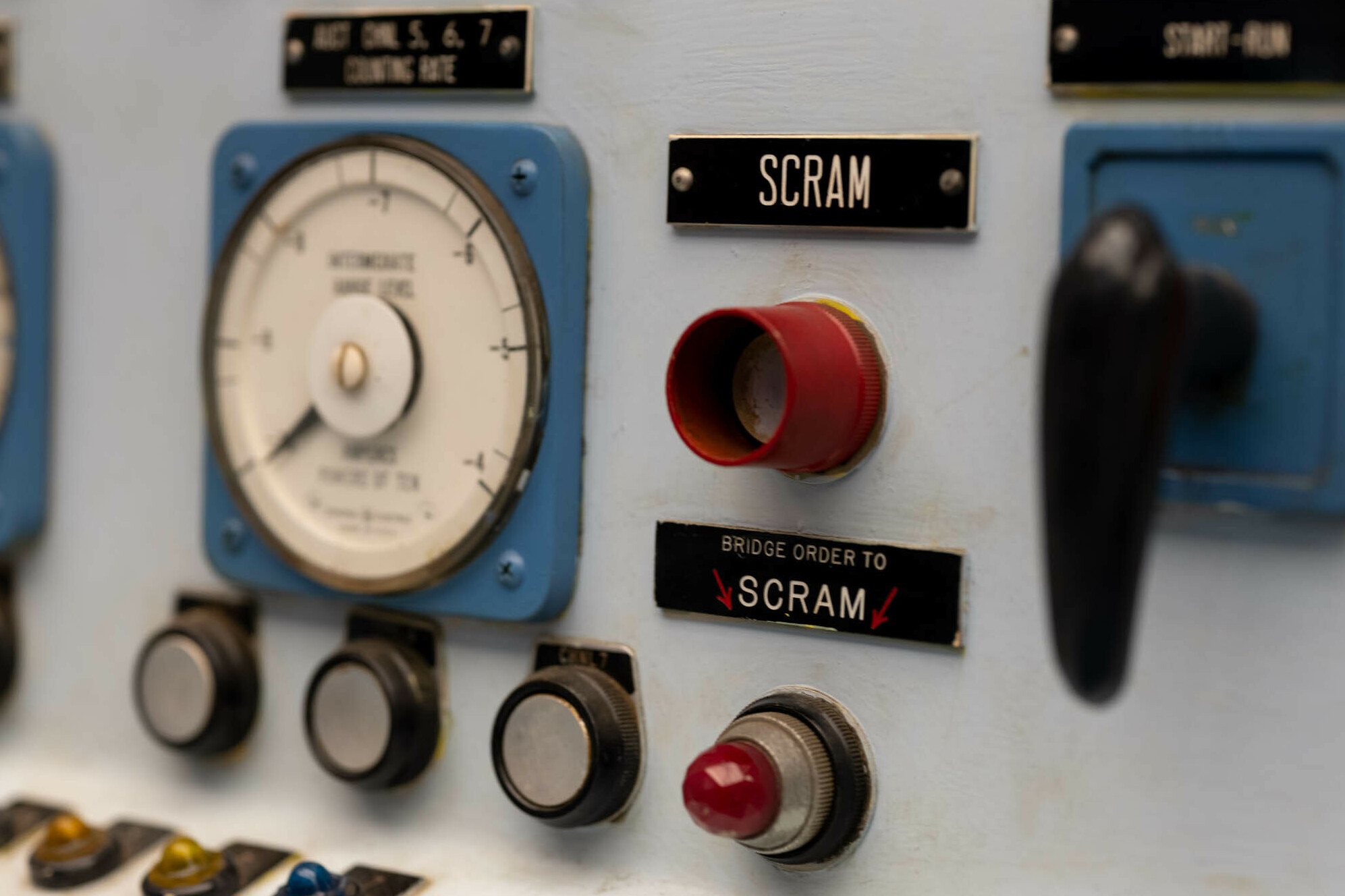 Step inside the world's only nuclear-powered passenger ship — built in 1959 12 The scram button would shut down the reactor immediately. It could only be done from the reactor's control room (a similar button on the bridge would simply turn on a light below).