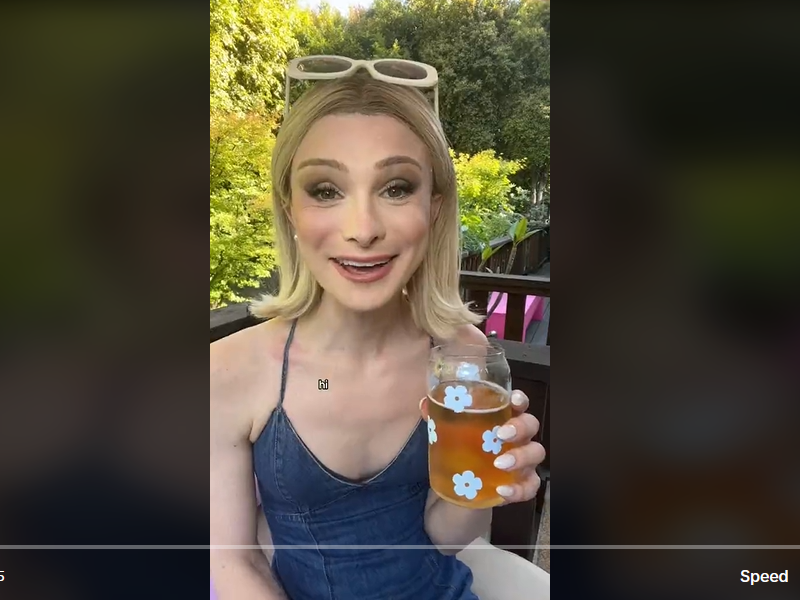 In a video posted to TikTok and Instagram, trans influencer Dylan Mulvaney described the months of fear and bullying she has encountered amid backlash to her sponsorship from Bud Light. (Screenshot by NPR)