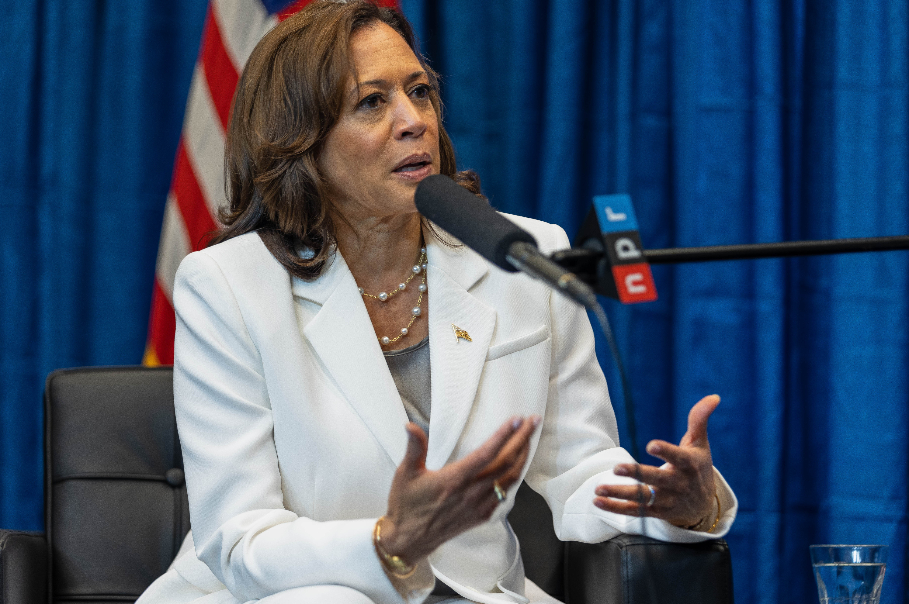 Vice President Kamala Harris sits with NPR's Michel Martin for a discussion.