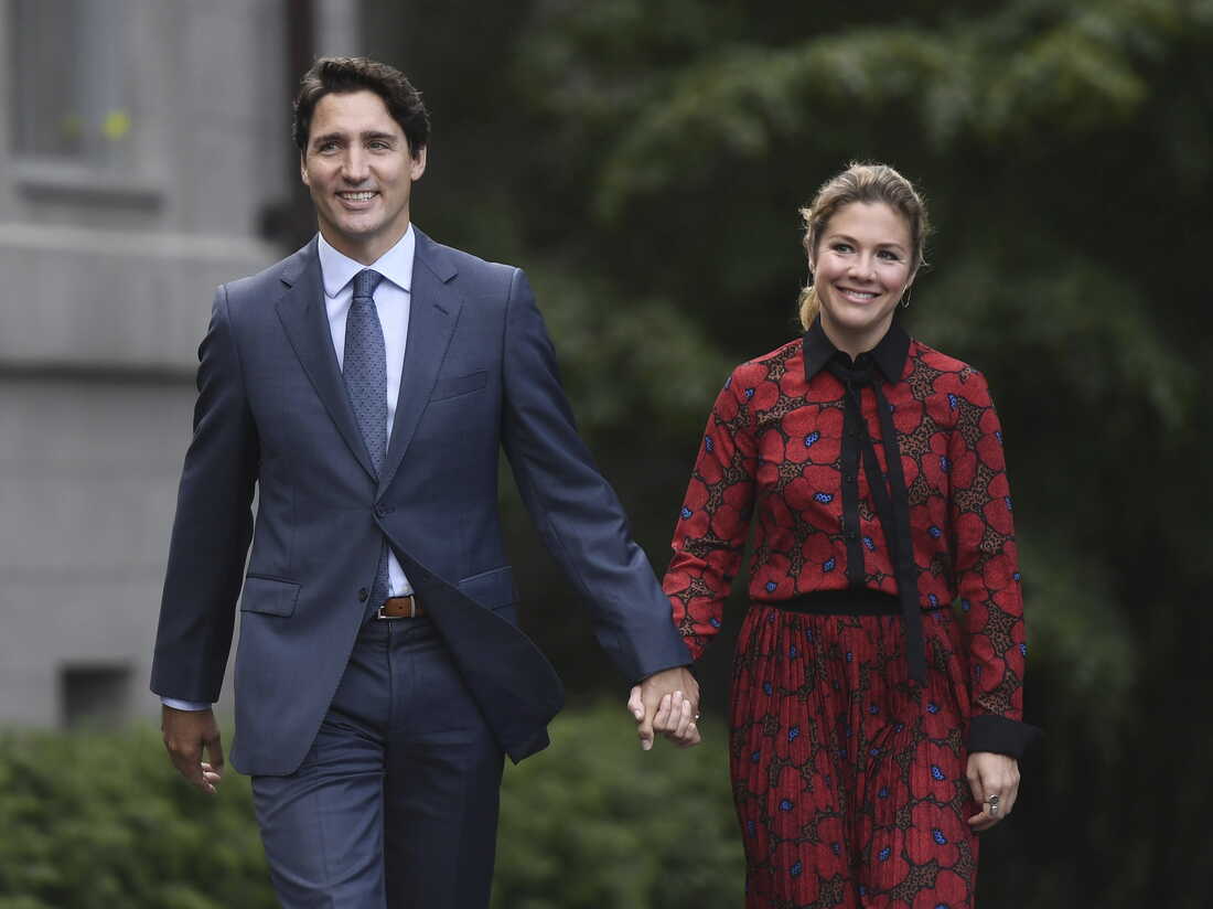 Canadian Prime Minister Justin Trudeau and his wife announce their