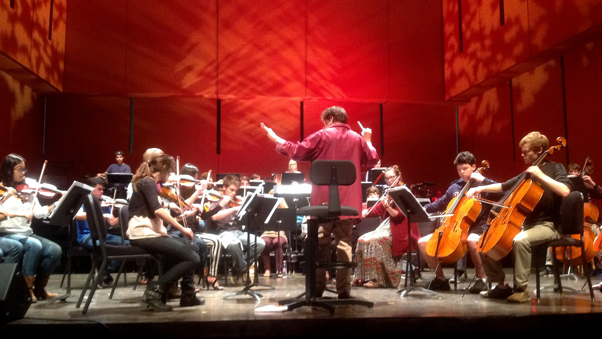 Tower conducts her piece Duets at Bard College in 2013.