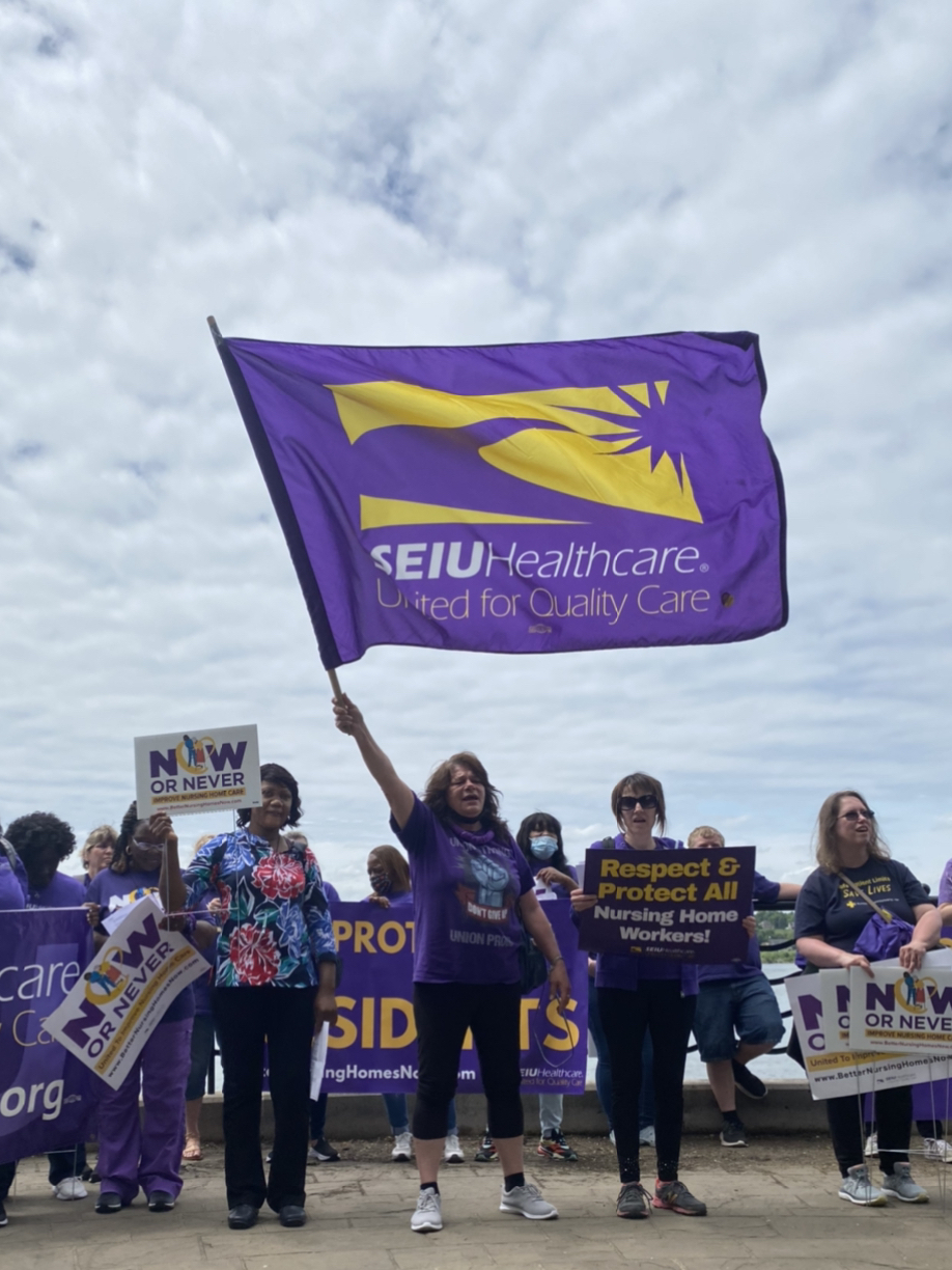 Labor unions praise Biden's plan to boost staffing at nursing homes 1 SEIU nursing home workers have been calling for safer staffing levels for years.