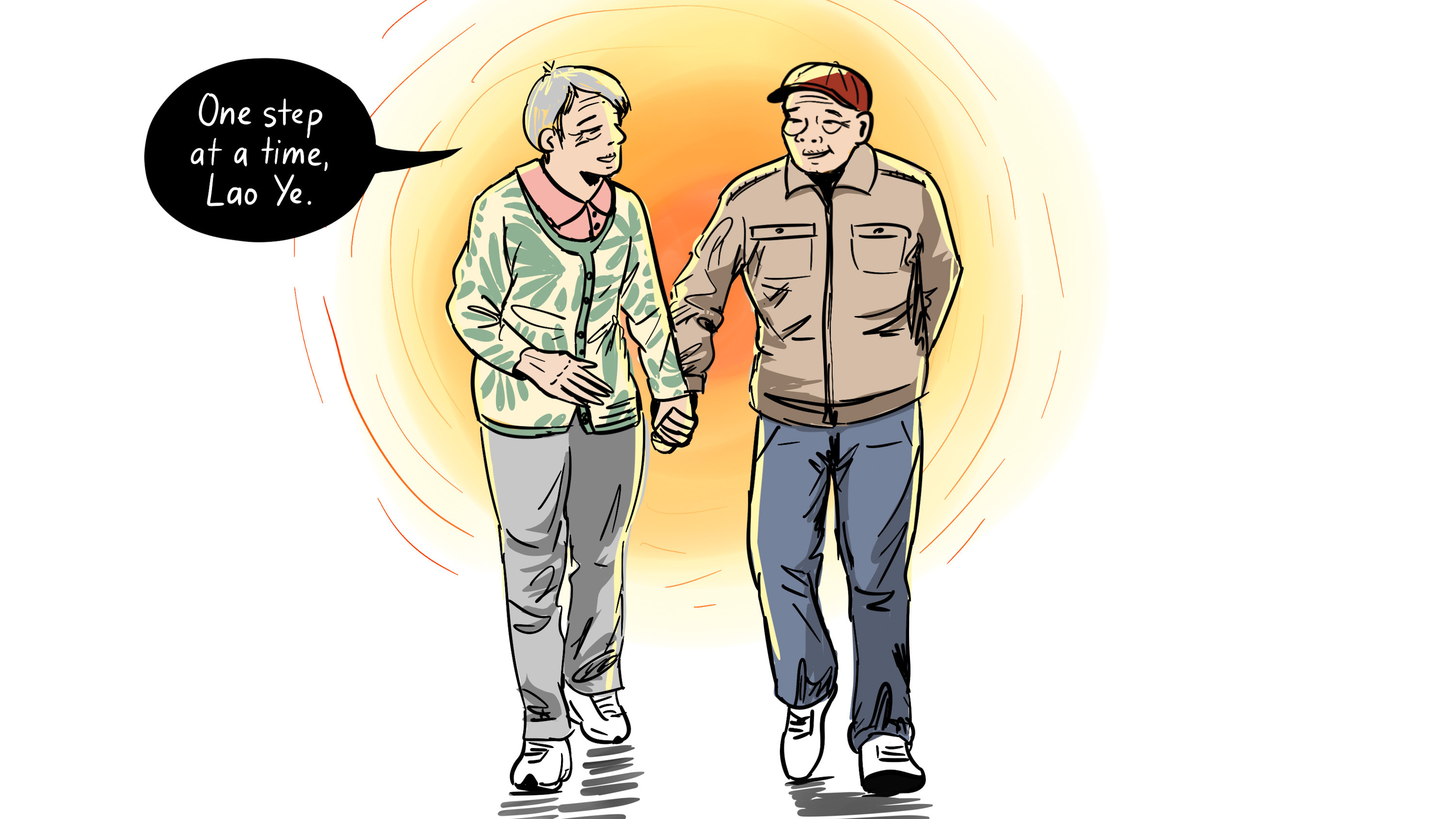 My grandpa Yeye and grandma Nainai. After they both caught COVID last December when China abruptly lifted its restrictions, my grandparents have felt significantly weaker. Their morning walks now consist of more resting than walking. To my grandparents, the virus should