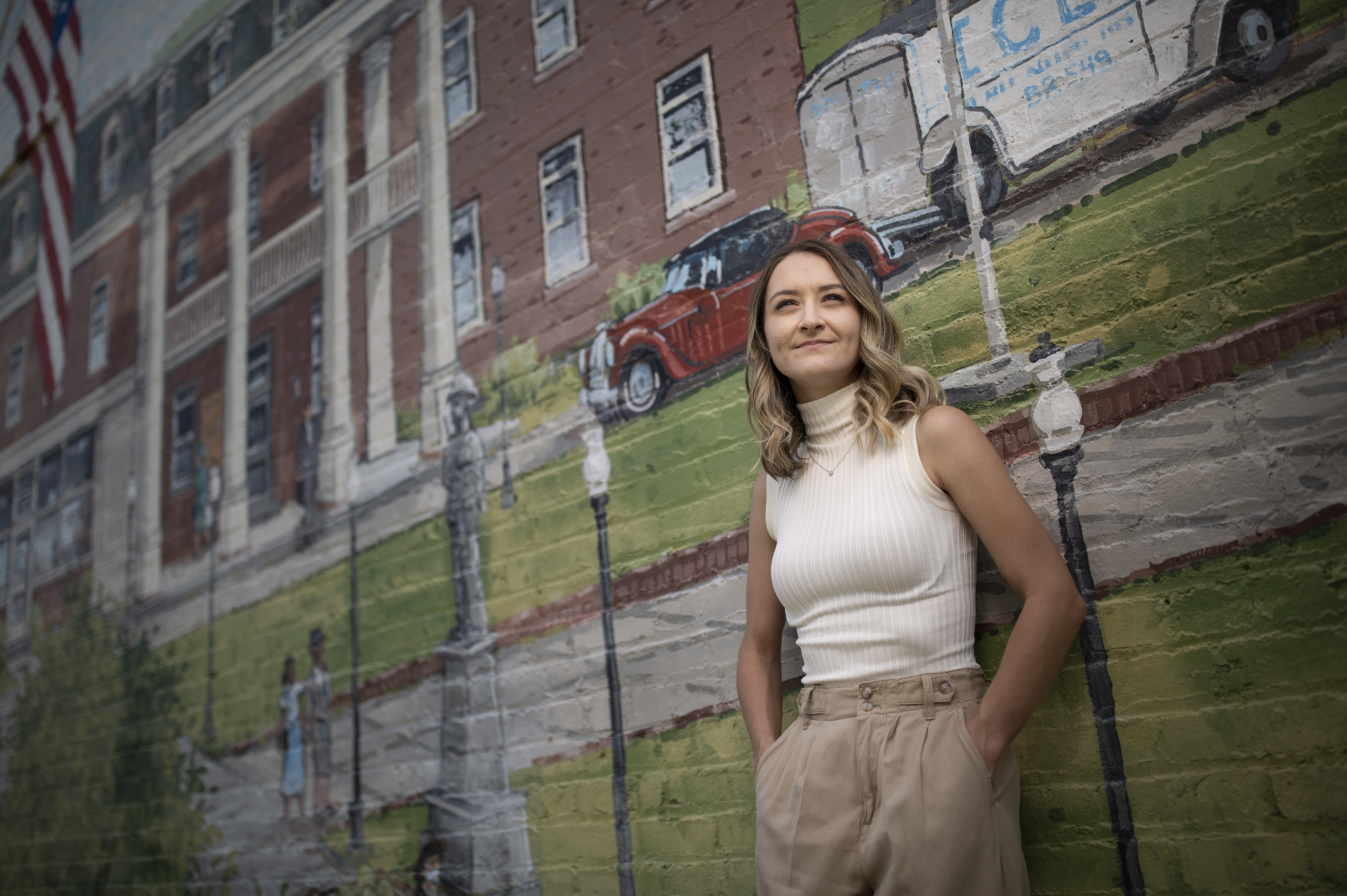 Anderson Clayton, 25, chair of the North Carolina Democratic Party, is the youngest state party chair in the country. She wants to help Democrats reach rural and young voters. (Eamon Queeney for NPR)