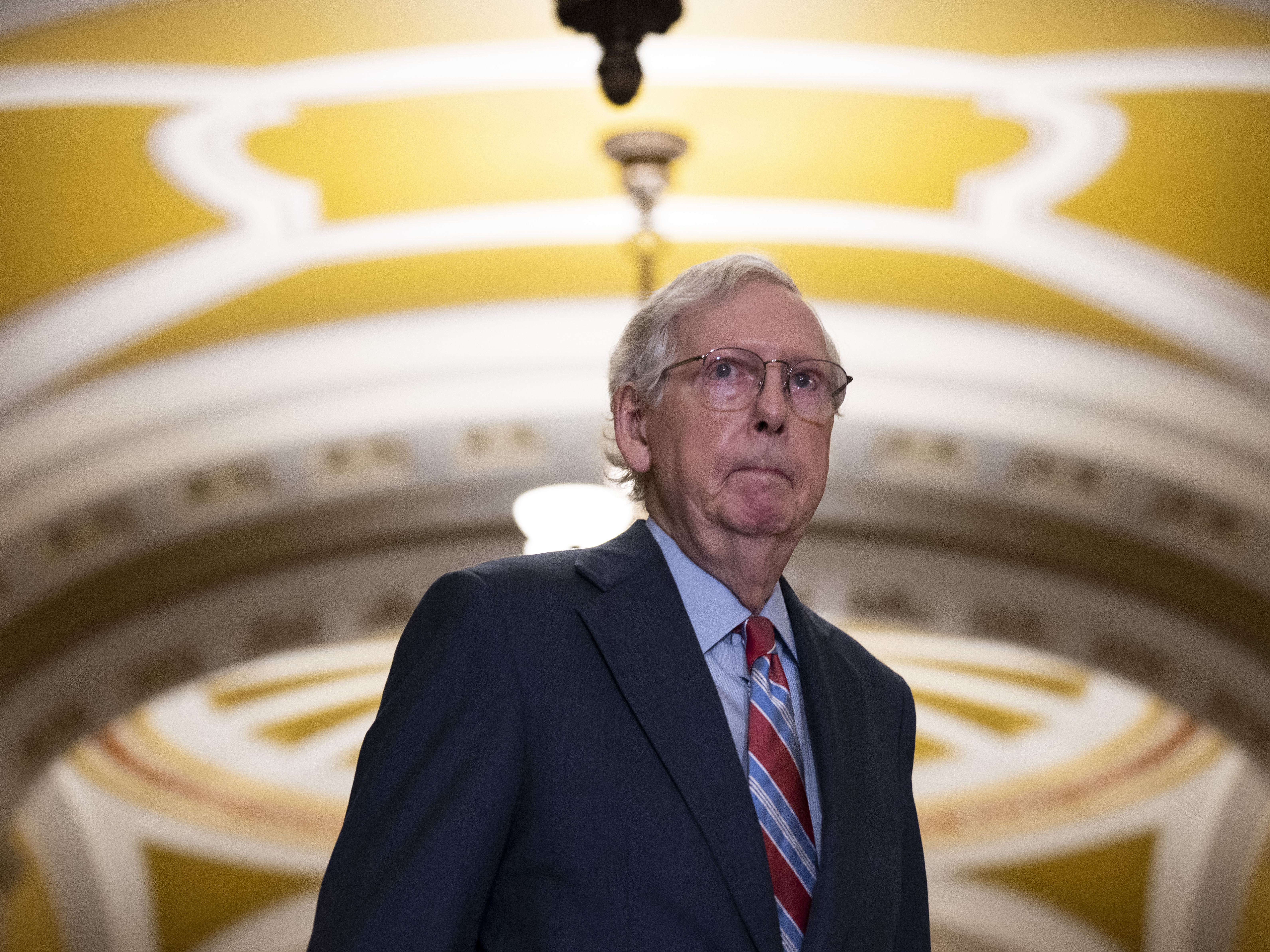 Senate Republicans are facing continued questions about the health of Senate Minority Leader Mitch McConnell after the Kentucky Republican suffered two public health incidents.