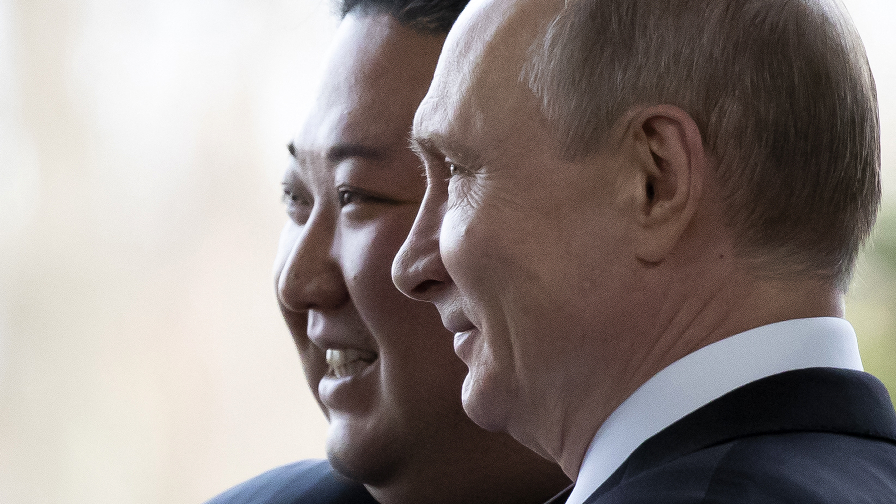 Russian President Vladimir Putin welcomes North Korean leader Kim Jong Un prior to their talks in Vladivostok on April 25, 2019. The two leaders are due to meet again in Vladivostok this week.