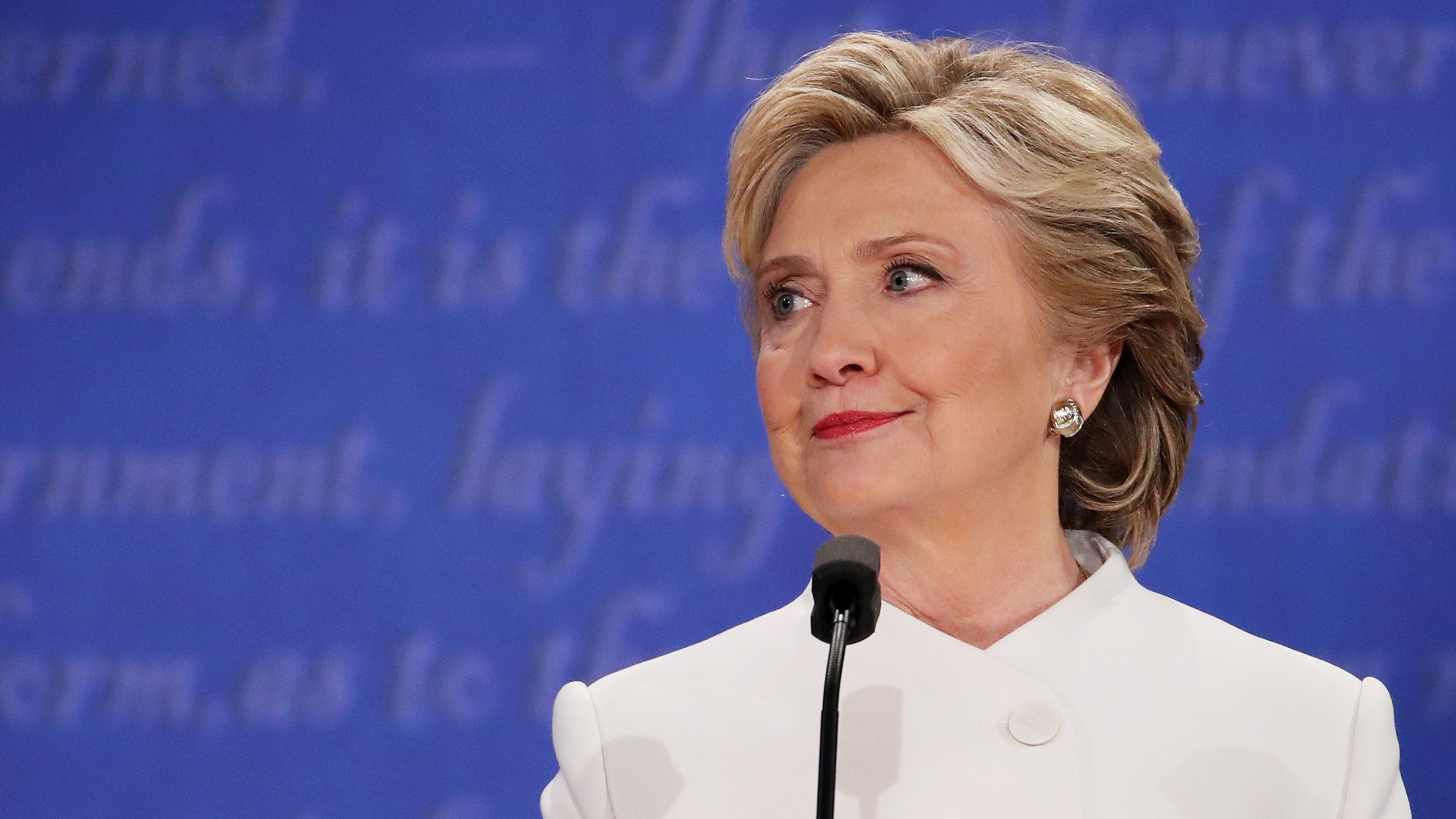 Hillary Rodham Clinton on stage in Las Vegas