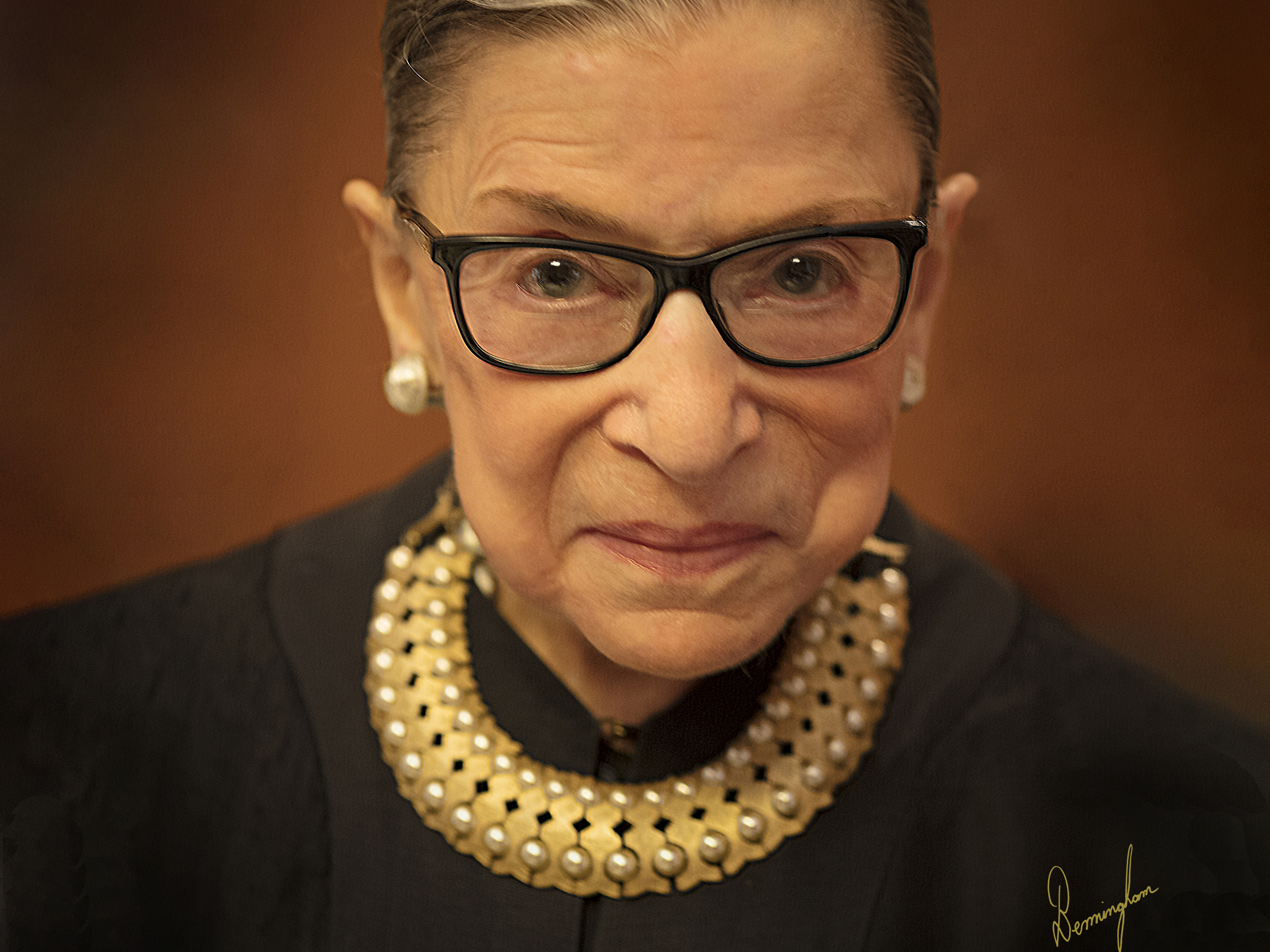 Here's the story of the portrait behind Ruth Bader Ginsburg's postage stamp
