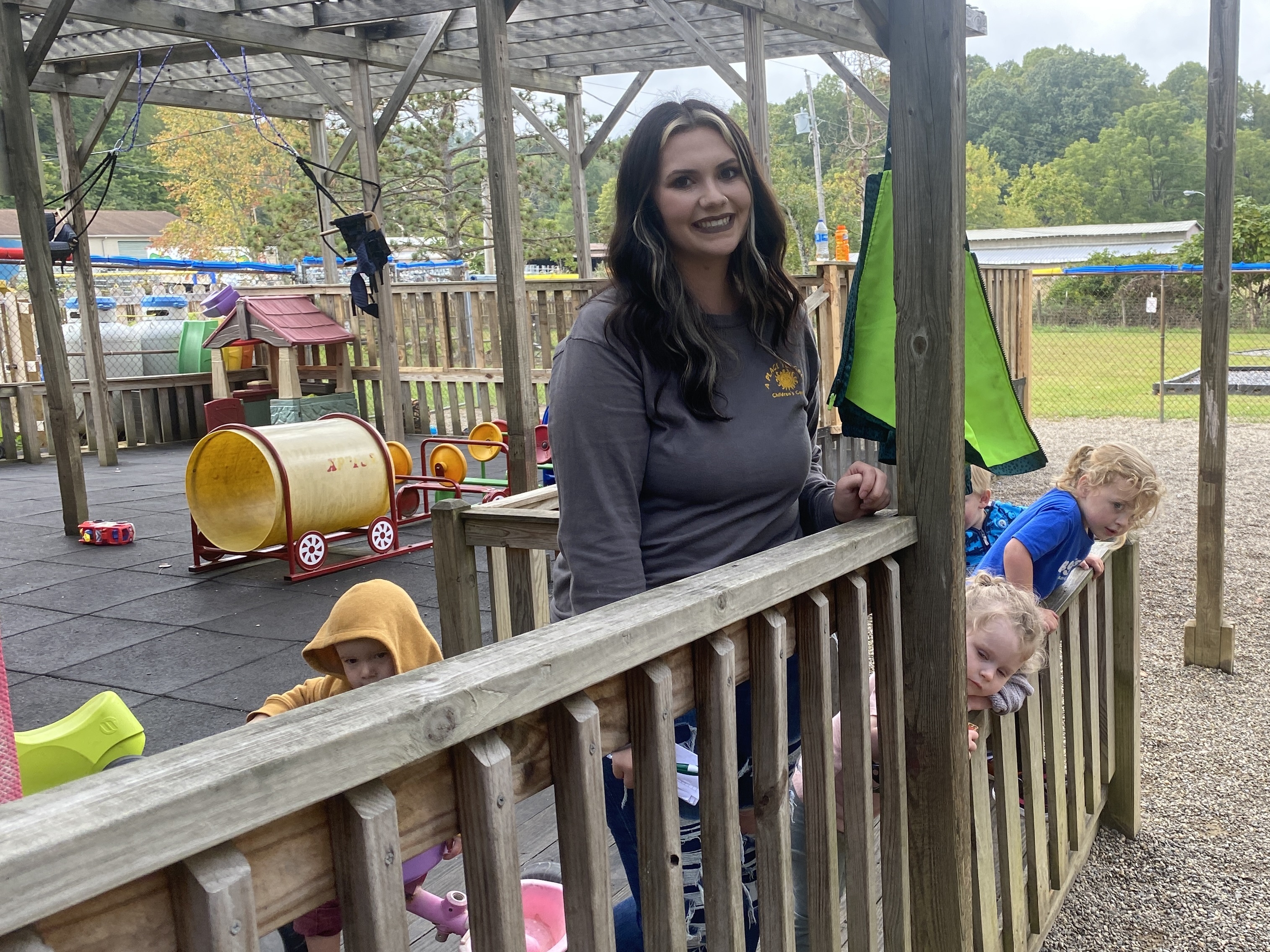 Destiny Vansickle is a teacher in the 2-year-old classroom at A Place to Grow. Thanks to the bonuses and wage increases she received in the pandemic, she was able to buy her first house. (NPR)