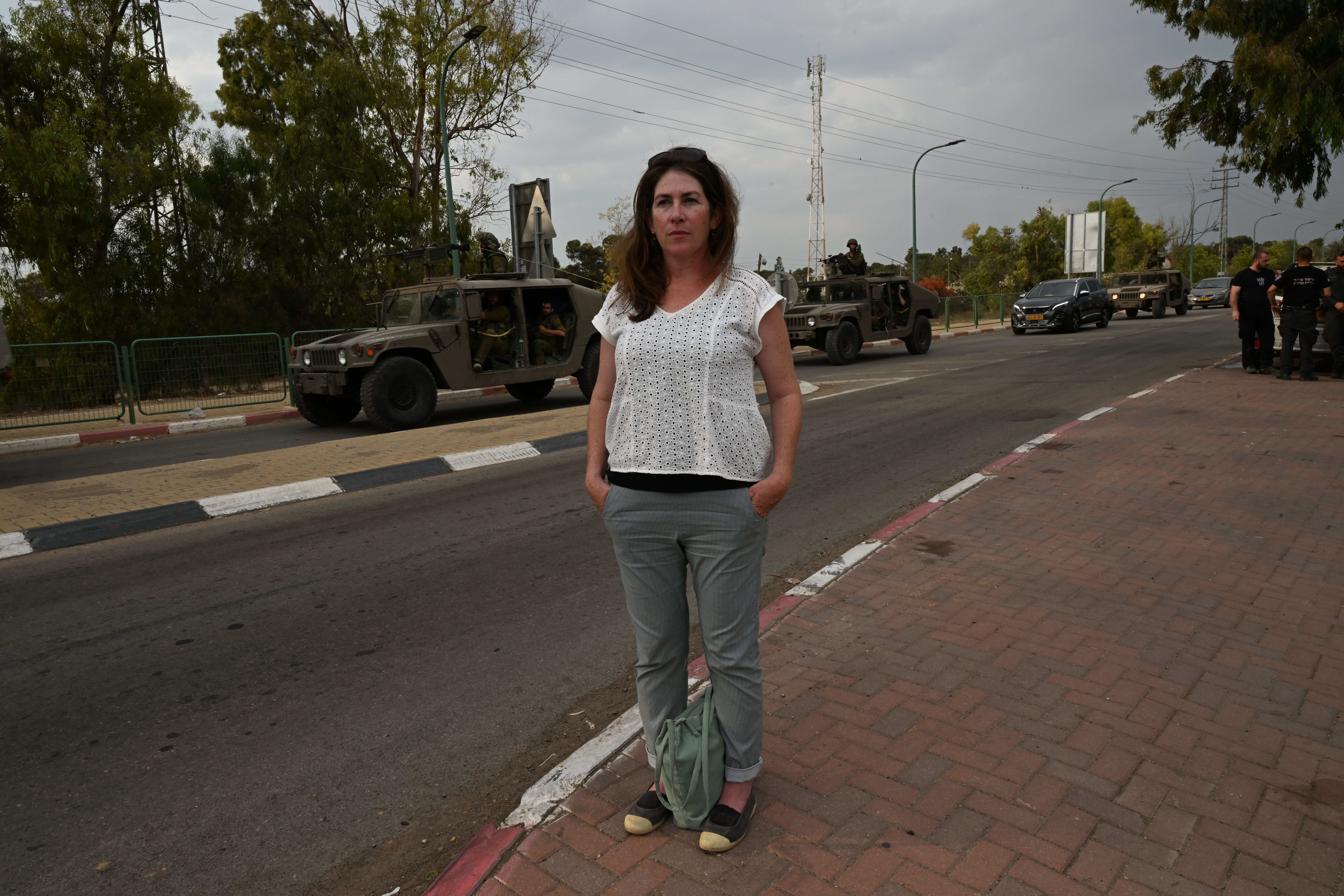 At a rest stop near Hamas attack sites, Israelis rush to help families and soldiers 7 Ronit Sela, a longtime advocate of Palestinian rights, volunteers as a driver. "As a human rights activist, I can say that I chose humanity. And right now there are families with kids, and disabled people, who are just in panic and they need to be evacuated to a safe place," she says.