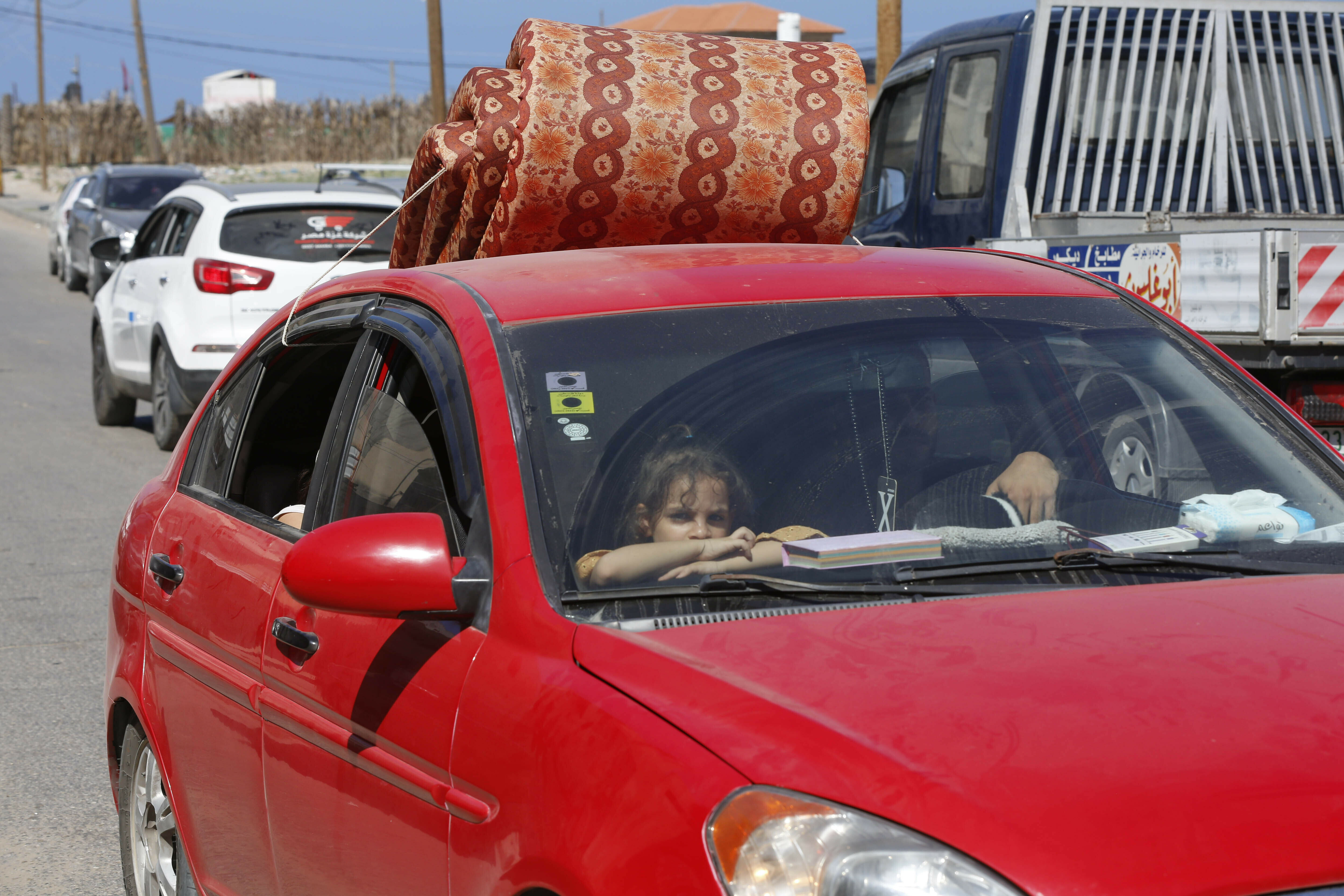 Fri., Oct. 13: Citizens are seen on their way to leave the city to the southern safer parts by whatever vehicles they can find with their belongings after the United Nations (UN) reported that the Israeli army wanted 1.1 million civilians in Gaza to leave their homes and move to the south of the region in Gaza City.