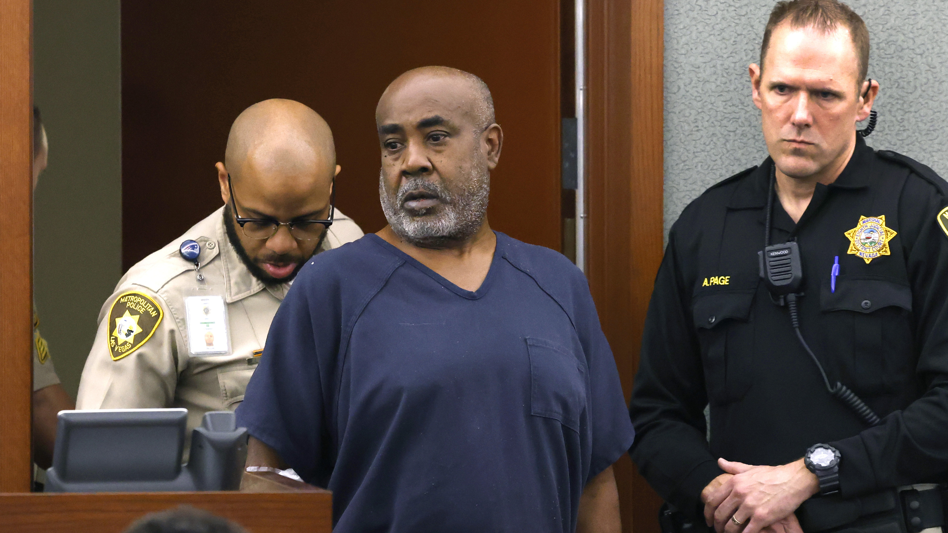 Duane Davis first appeared in court at the Regional Justice Center in Las Vegas on Oct. 4 on charges of murdering Tupac Shakur.