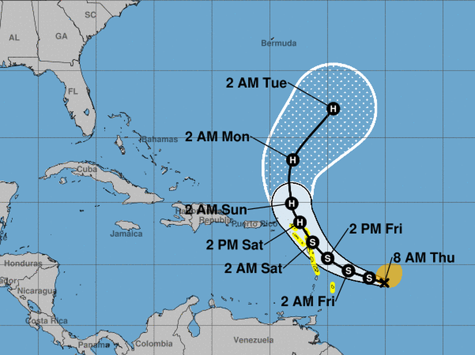 Hurricane Tammy forms; watches, warnings for Leeward Islands