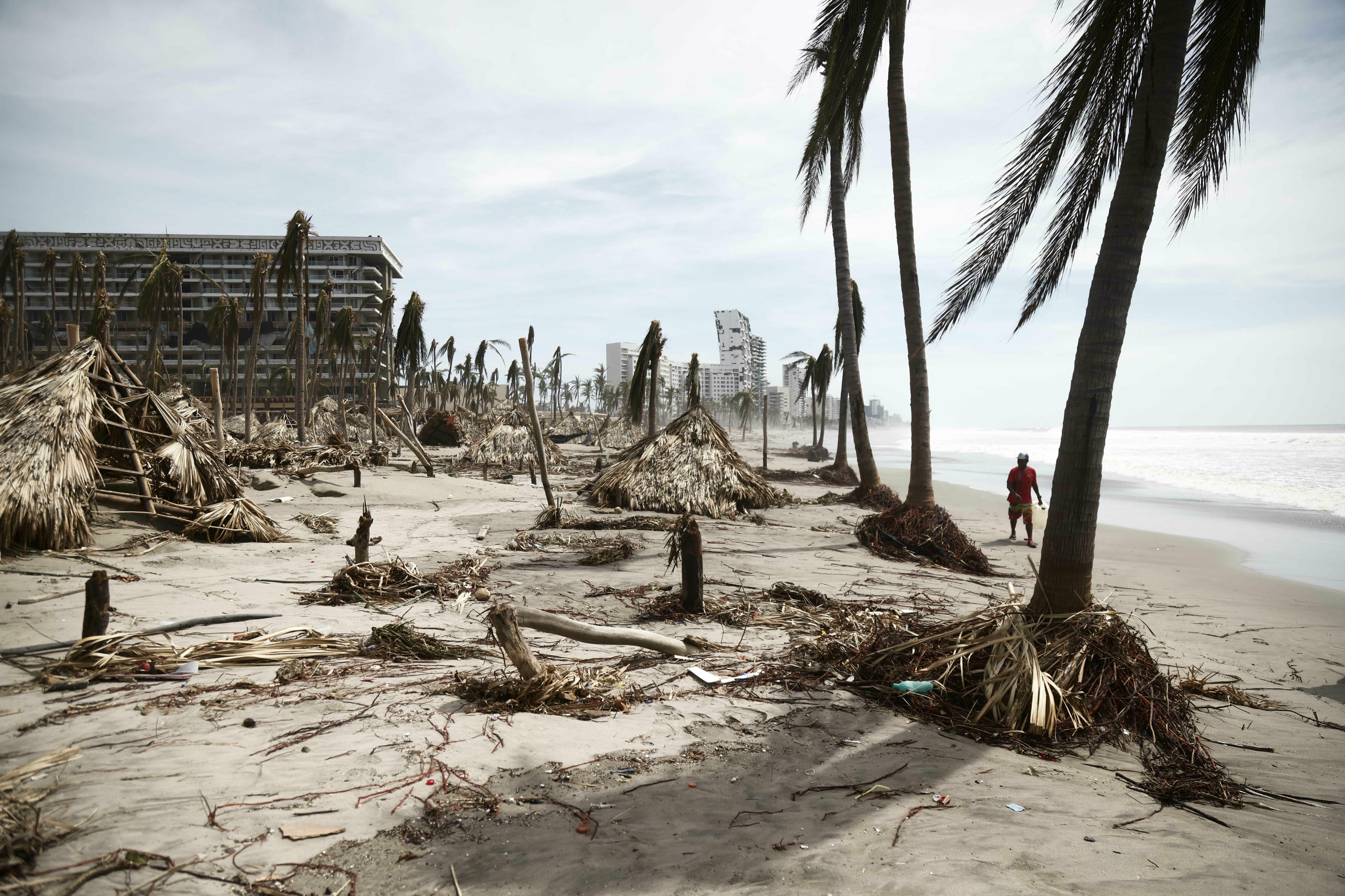 Oct. 28: A view of the damage caused by the passage of Hurricane Otis in Acapulco, Guerrero State, Mexico.
