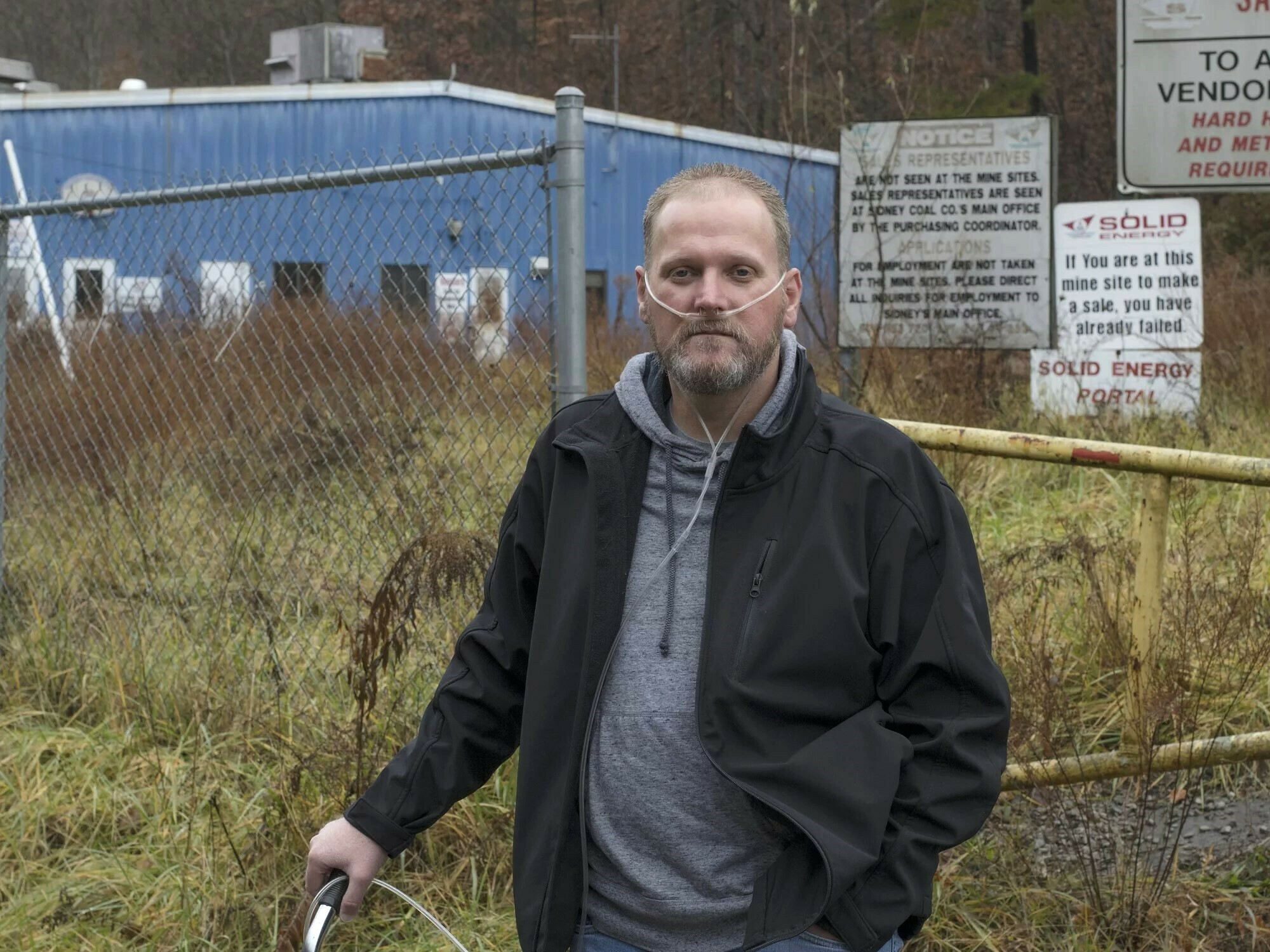 "There's a lot of memories here, some good, some bad," said Danny Smith, reflecting on his years working at the now-defunct Solid Energy mine in Pike County, Ky. Smith, 51, suffers from an advanced and incurable stage of black lung disease. (Rich-Joseph Facun for NPR)