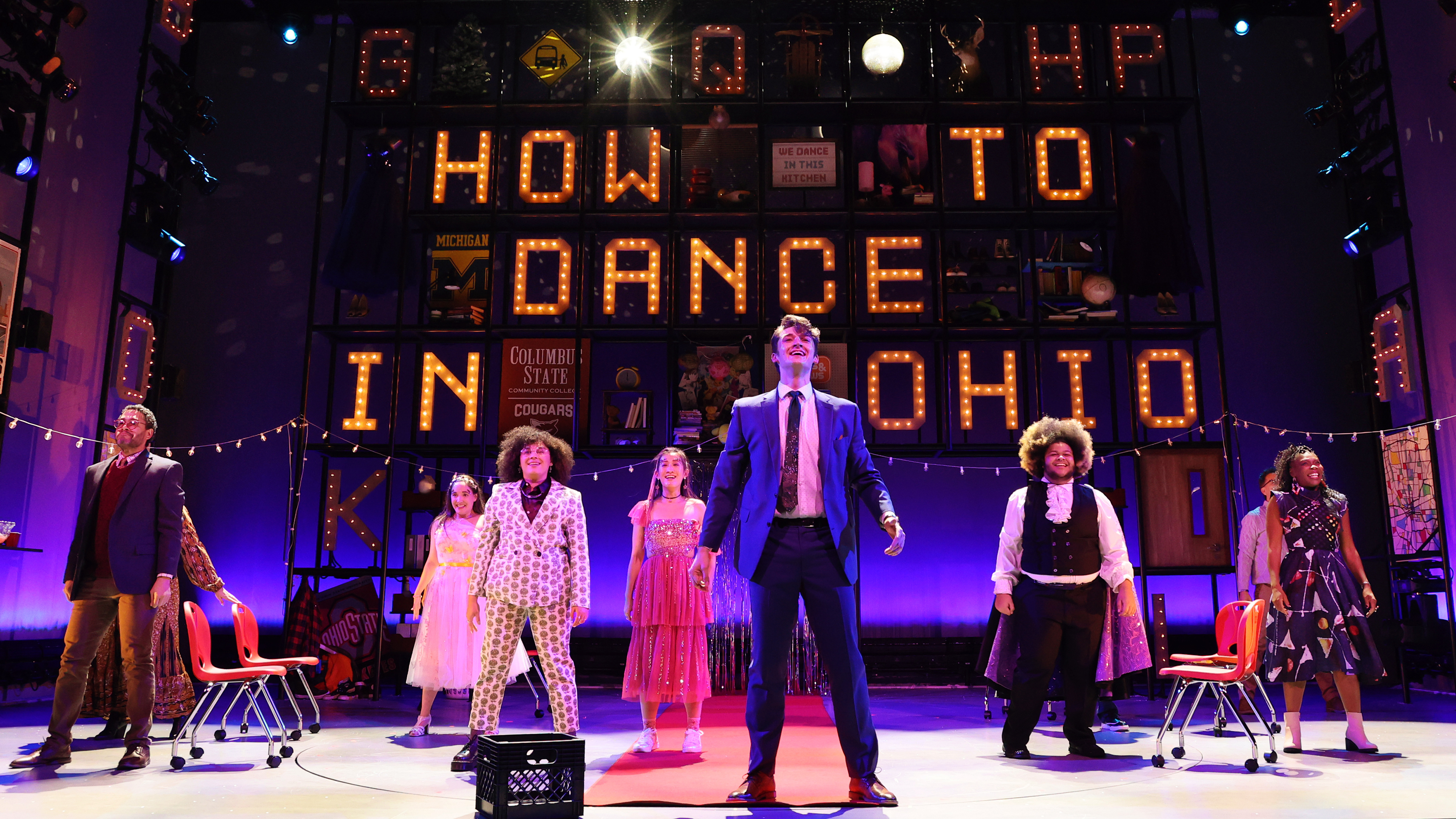 The cast in How to Dance in Ohio in its World Premiere at Syracuse Stage, 2022