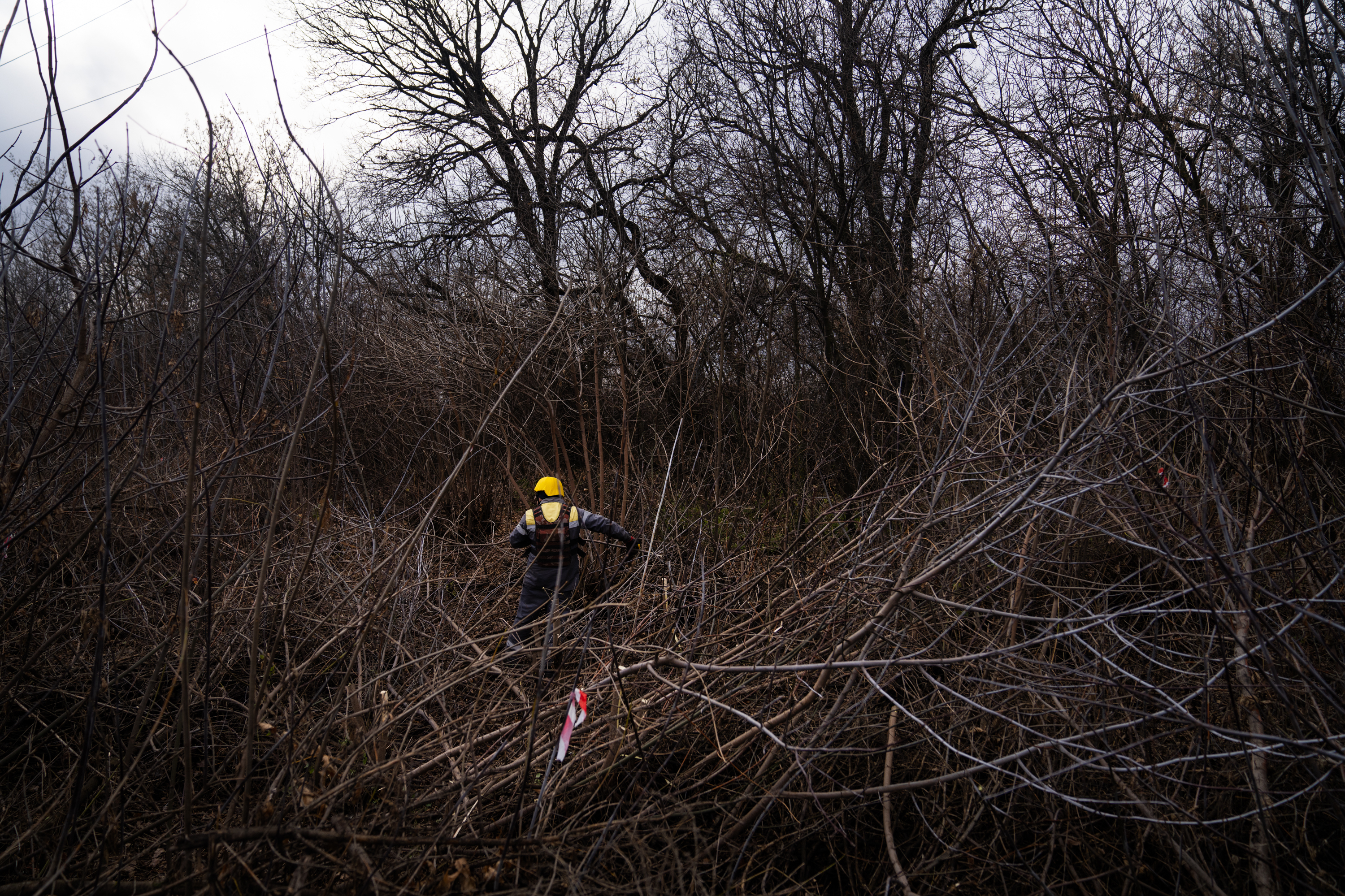 Ukraine is trying to keep its lights on this winter. Russia aims to turn them off 4 Workers in the area north of Lyman have to be careful to stay in the areas marked by red and white tape, where sappers have already swept for landmines.