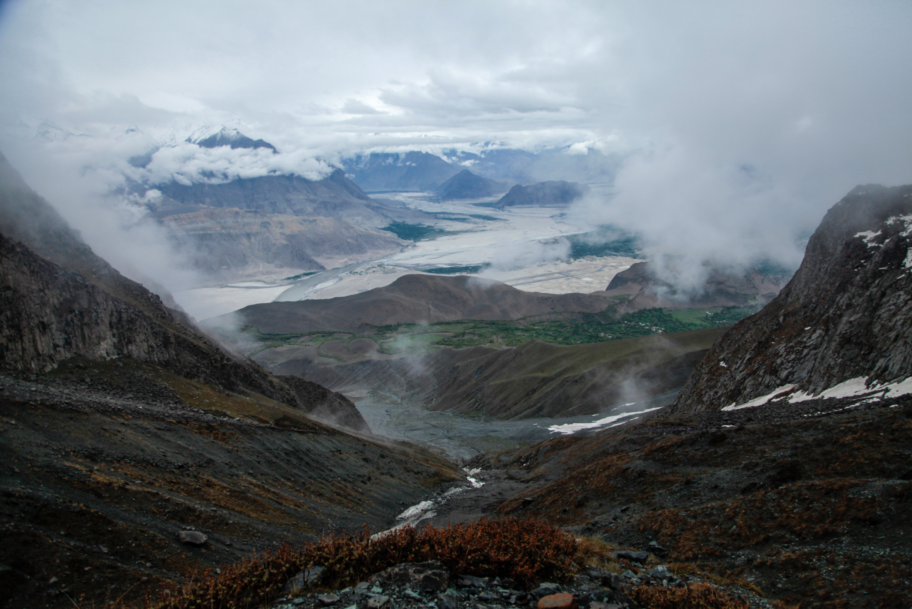 From glacier babies to a Barbie debate: 7 great global stories you might have missed 2 A view of the Pakistani territory of Baltistan from the heights of the mountain above the village of Chunda, where the ancient ritual of glacier mating is being revived. The patches of white in the foreground are snow and water. The patches of silver in the distance are clouds that shroud the peaks of most mountains in Baltistan.