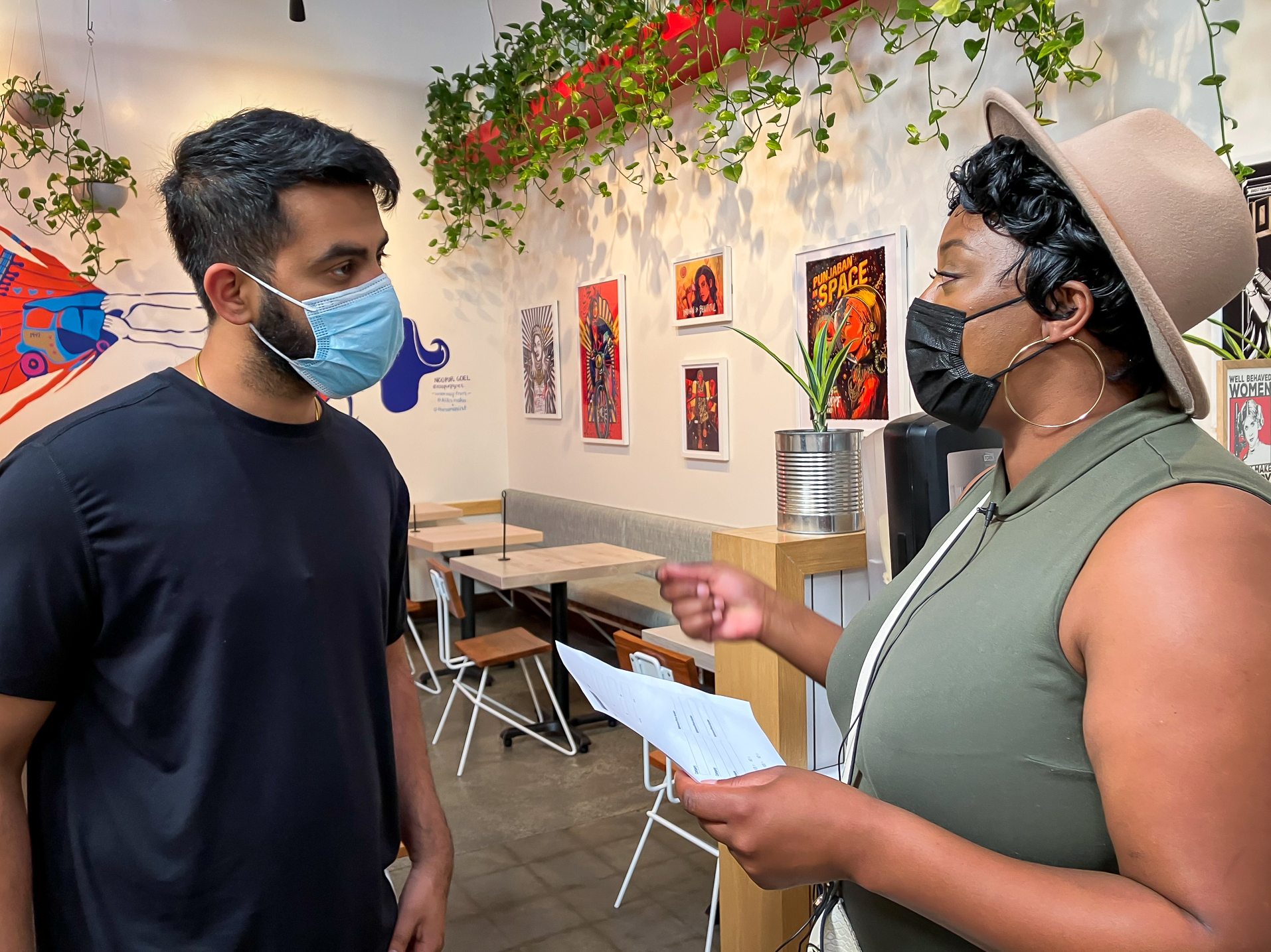 It keeps people with schizophrenia in school and on the job. Why won't insurance pay? 1 Monet Burpee (right) talks to the manager of a restaurant in Redwood City, CA on one of the job-scouting expeditions she undertakes on behalf of patients receiving a suite of interventions and services for psychosis.