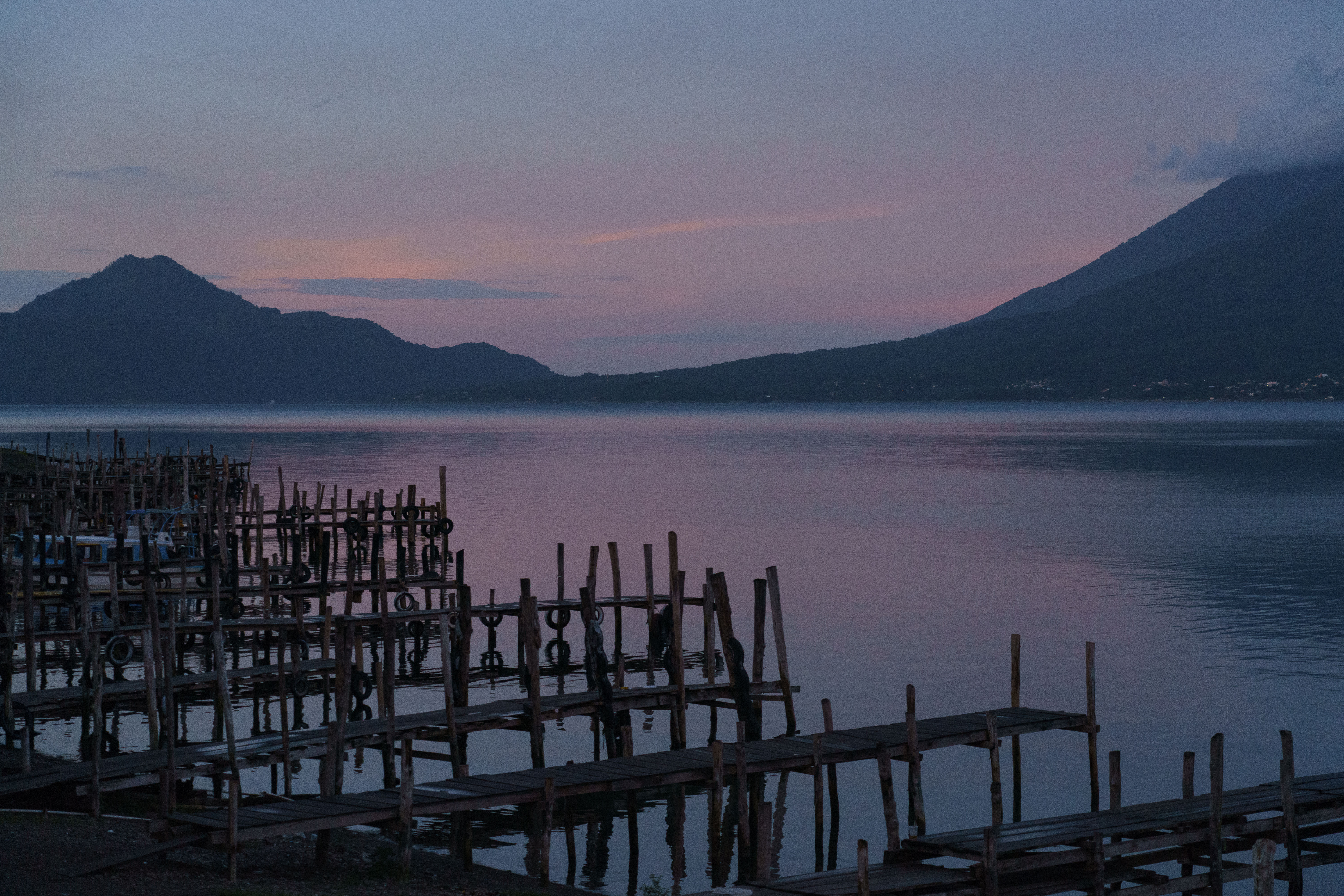 PANAJACHEL, GUATEMALA — View of Lake Atitlan at dawn on July 25, 2023. Click here for the full story.