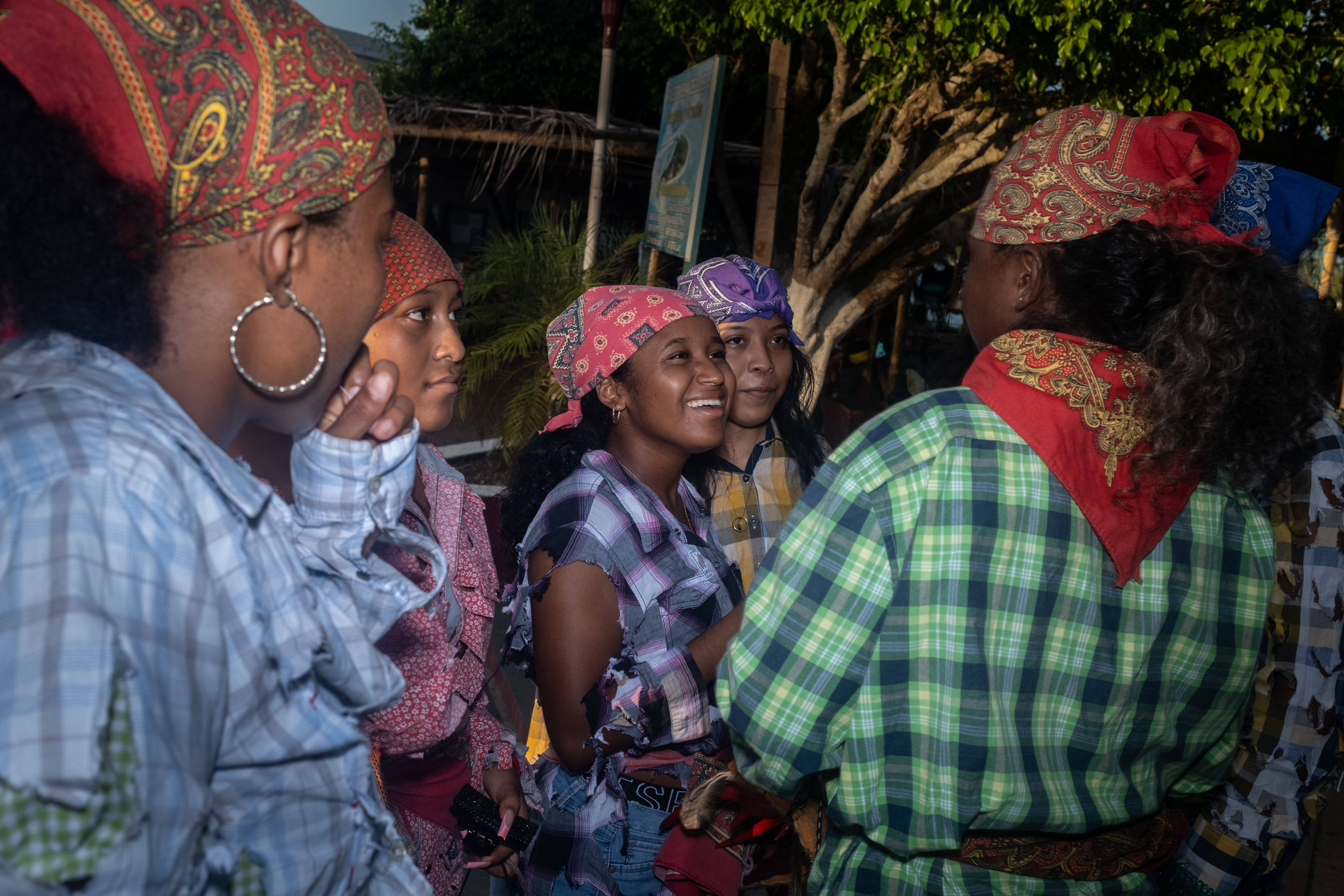 TAMIAHUA, MEXICO — Women from the Diablos group dance before beginning their performance during the seventh national and international meeting of Afro-Mexican and Afro-descendant women at the fisherman's plaza. Click here for the full story.