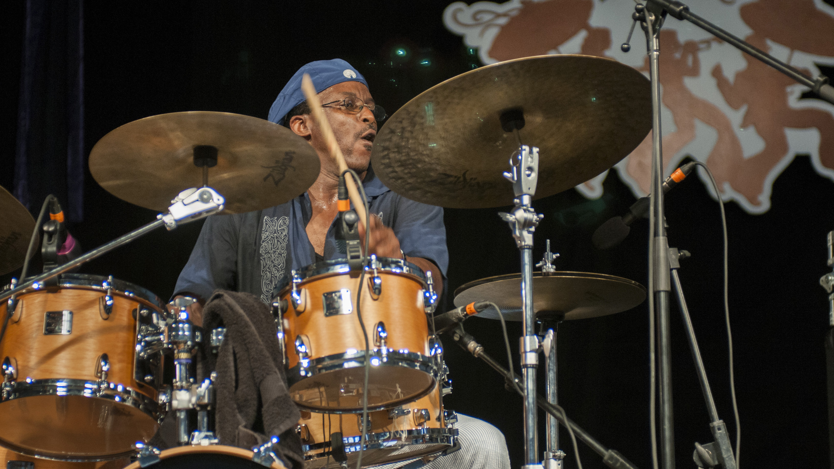 Herlin Riley performing at the New Orleans Jazz and Heritage Festival in New Orleans, Louisiana on April 30, 2011.