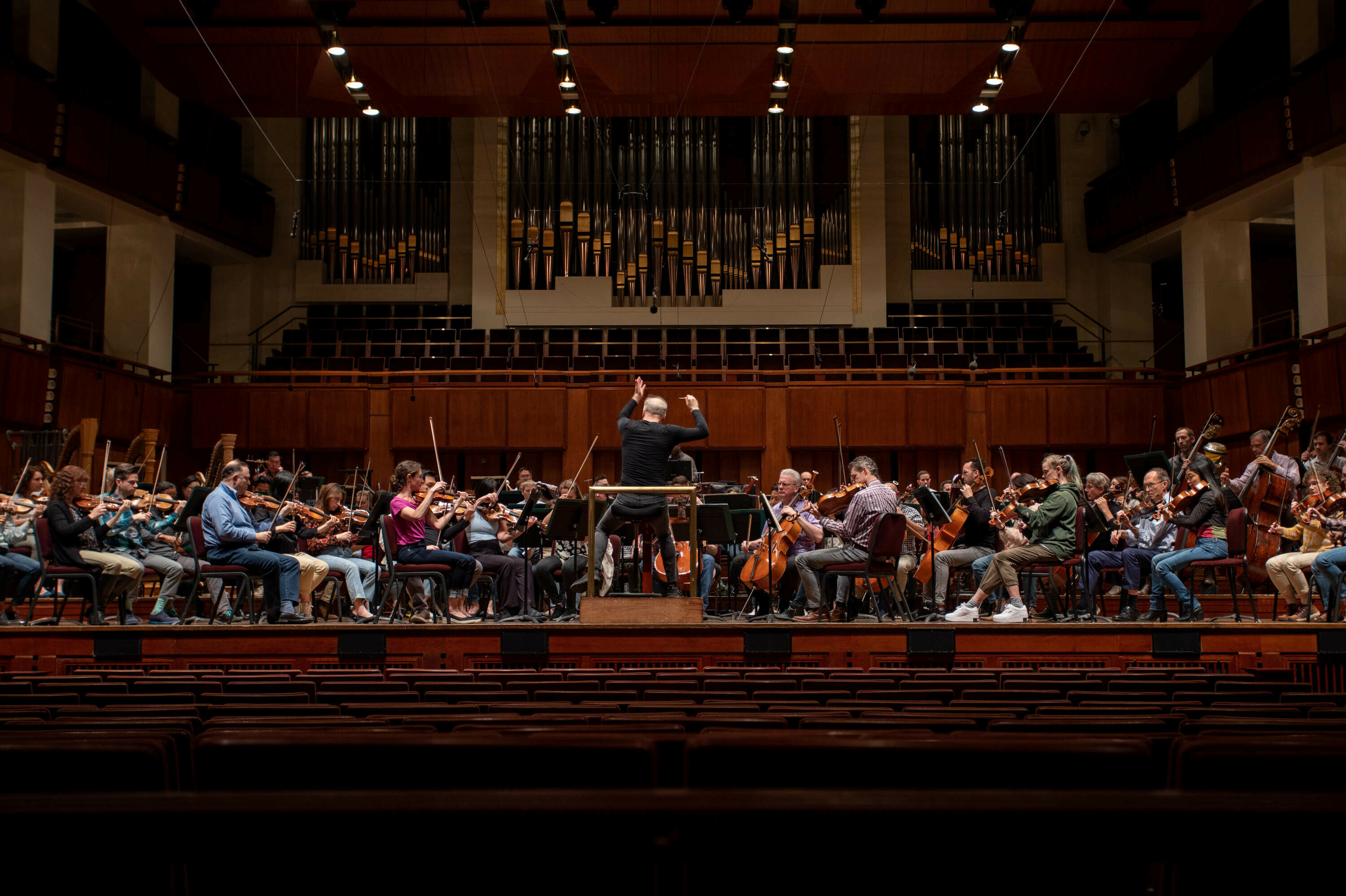 WASHINGTON., D.C.: Gianandrea Noseda directs the National Symphony Orchestra at a rehearsal at the Kennedy Center. See the story.