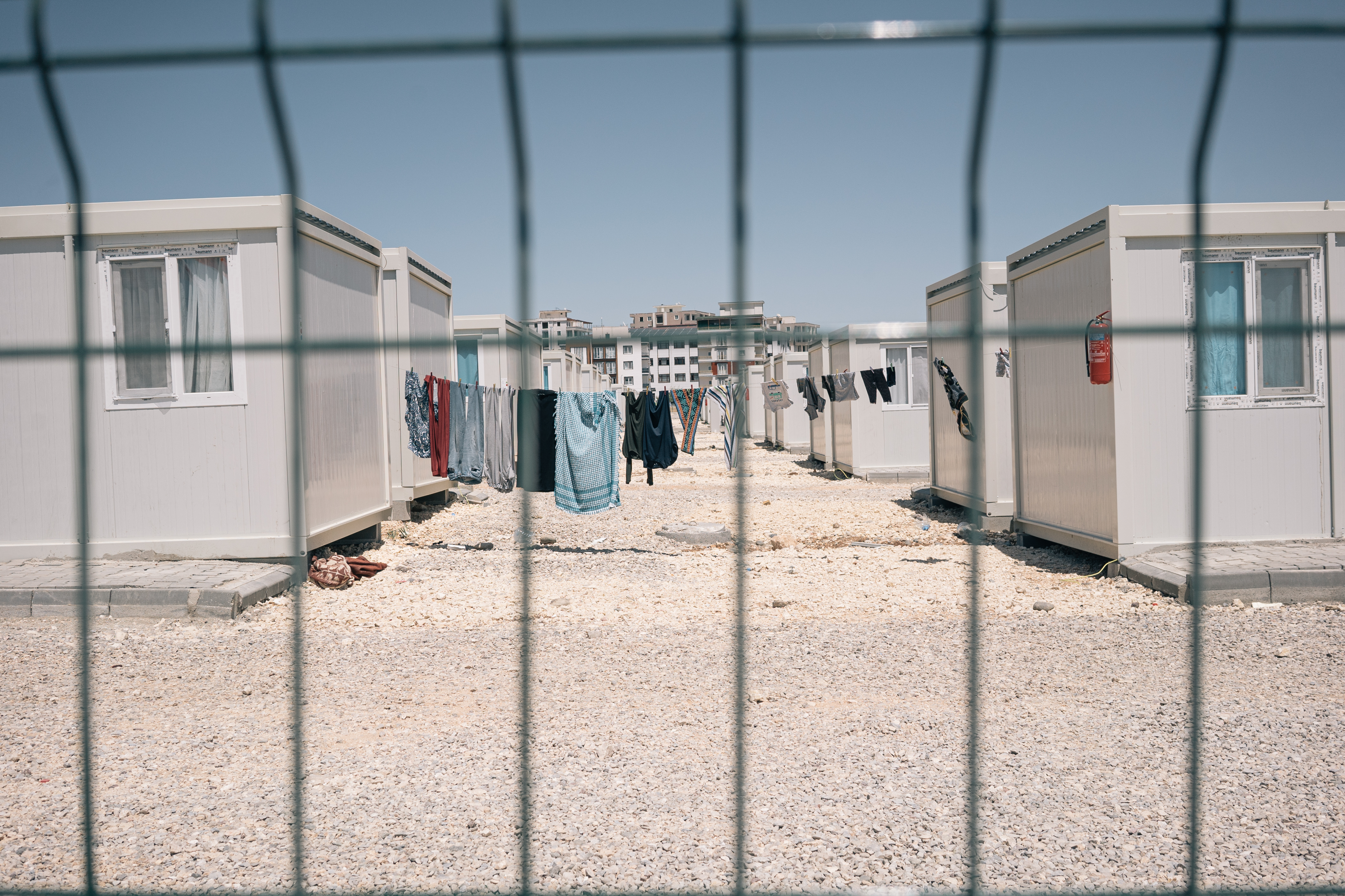 ADIYAMAN, TURKEY — Clothing is seen hanging to dry at a camp housing people displaced by the earthquake. Click here for the full story.