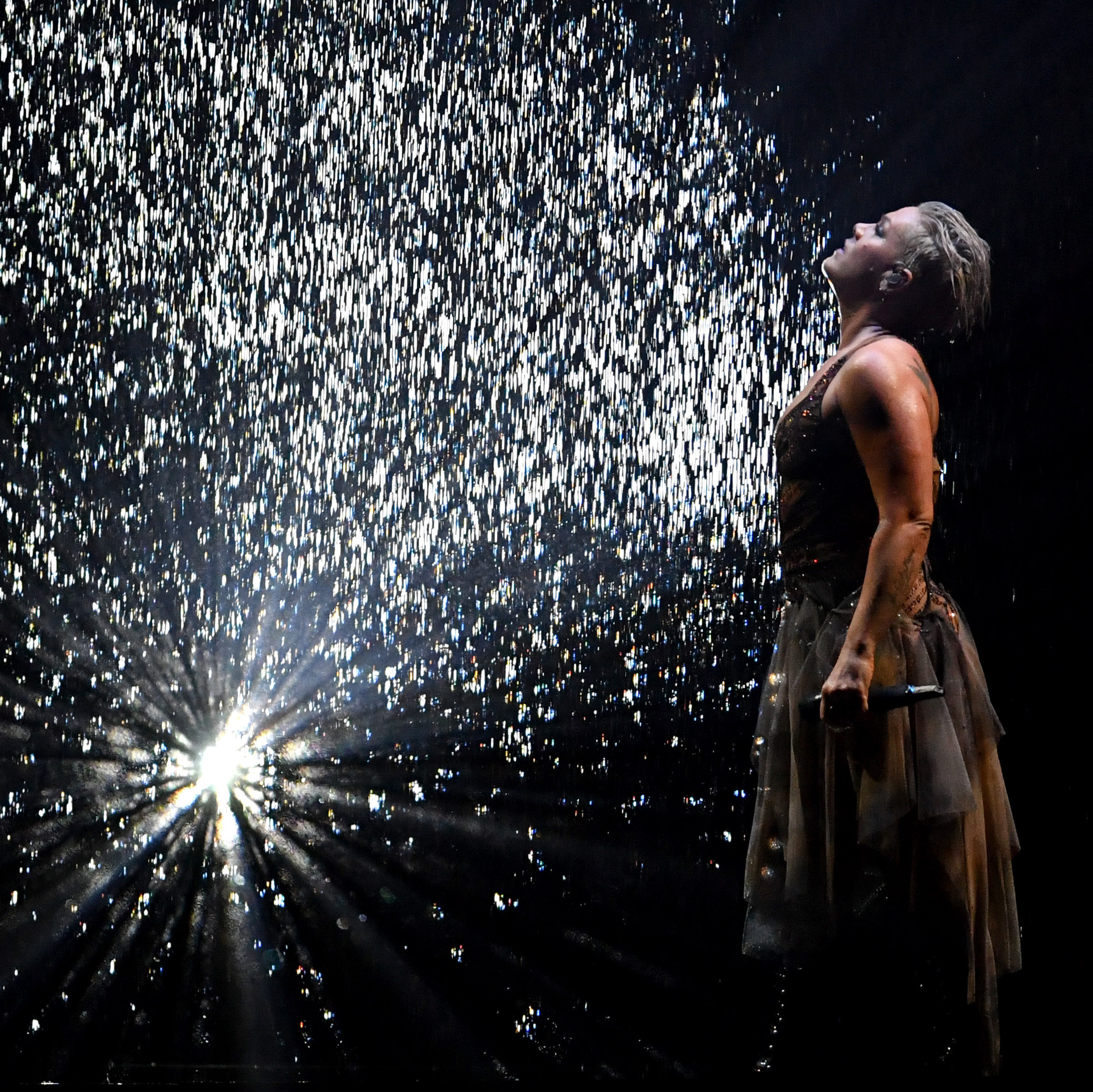 Pink's 2009 pop hit "Sober" may be the best known song about sobriety. She's shown above at The BRIT Awards in London in 2019.