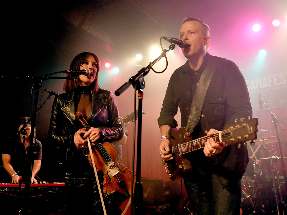 Amanda Shires and Jason Isbell perform onstage during the 19th Annual Americana Music Festival & Conference in Nashville, Tenn.