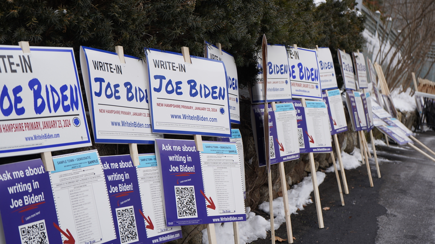 Biden isn't on the NH ballot but these voters are writing him in anyway NPR