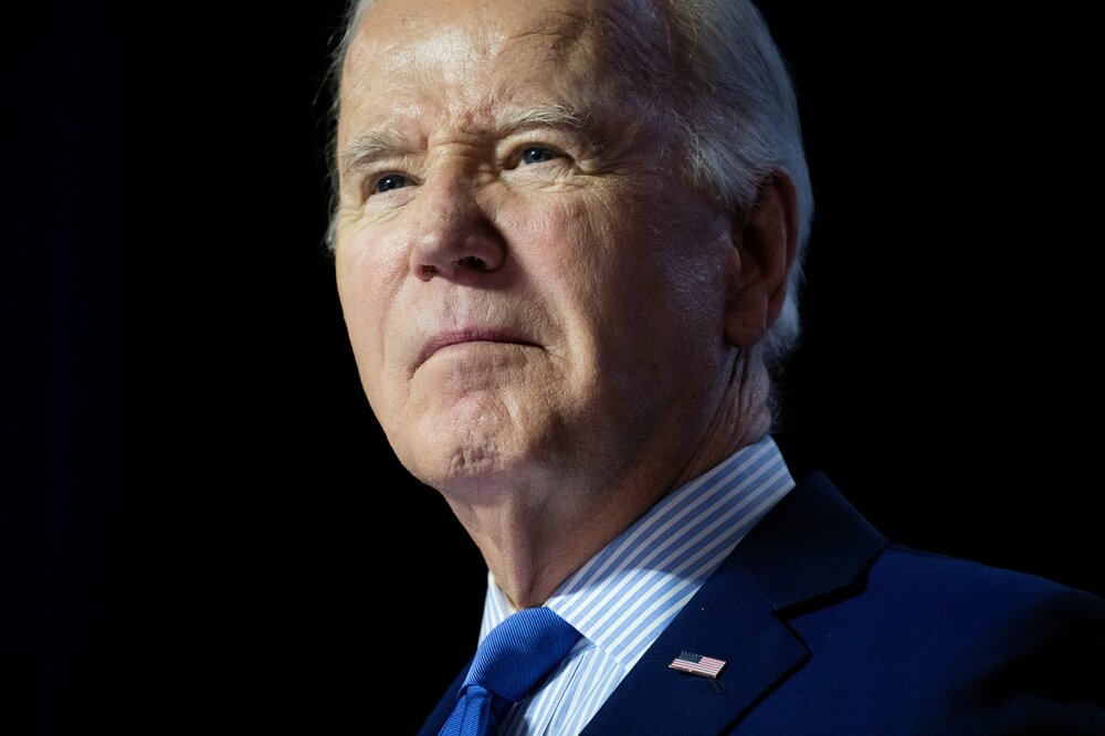 President Biden speaks during a campaign rally at Hylton Performing Arts Center in Manassas, Va., on Tuesday. Biden's name was not on the Democratic primary ballot in New Hampshire. (AFP via Getty Images)