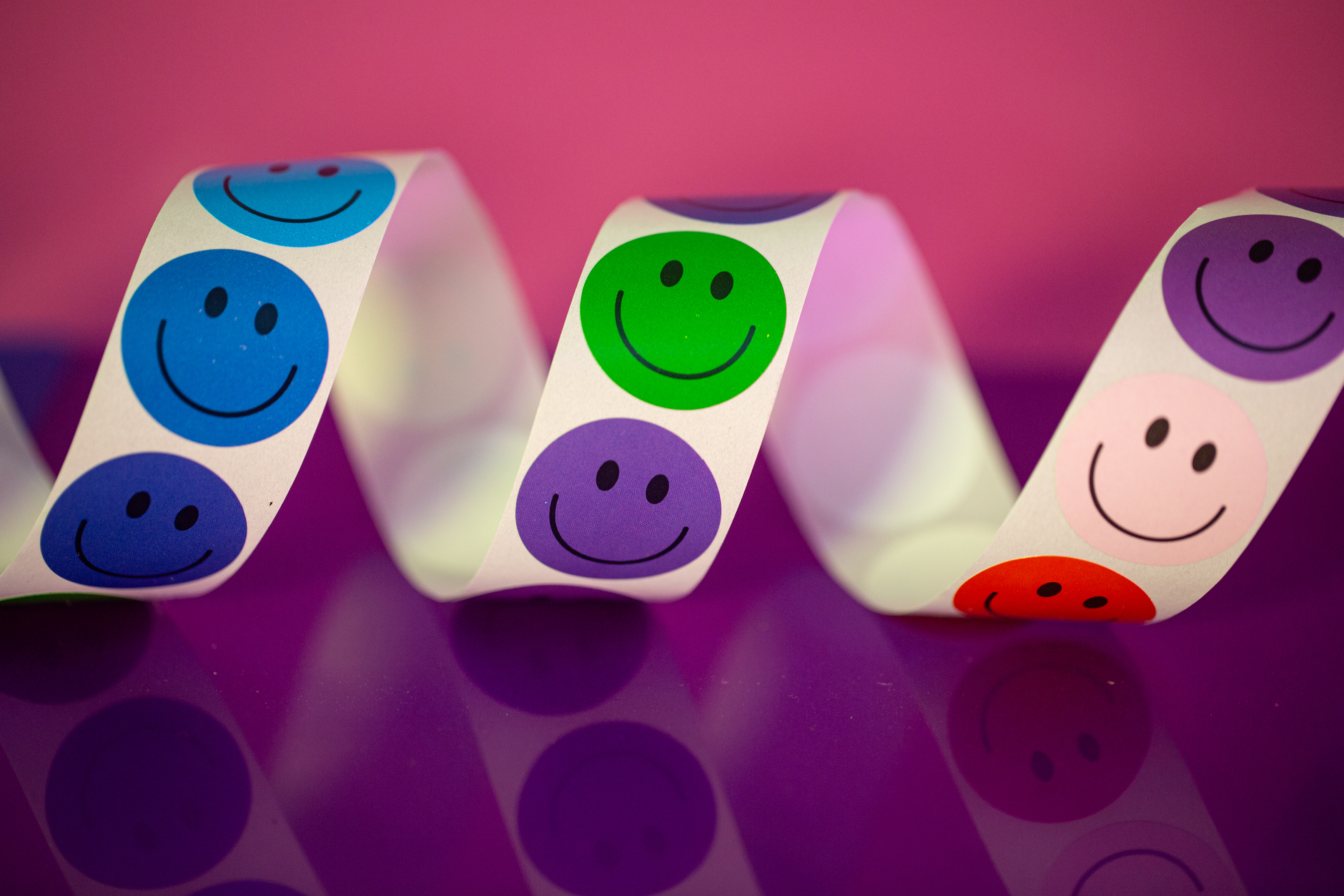 Happy face stickers 