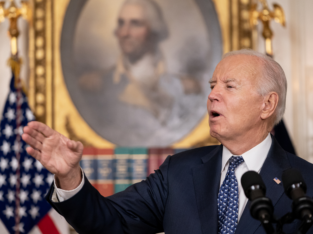 President Biden speaks at the White House on Thursday, as he sought to emphasize his cooperation with the investigation and defended his fitness for office. (Getty Images)