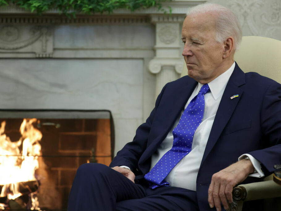 President Biden told Israeli Prime Minister Benjamin Netanyahu not to proceed with his planned operation in Rafah unless there's a plan to evacuate more than 1 million civilians there. (Getty Images)