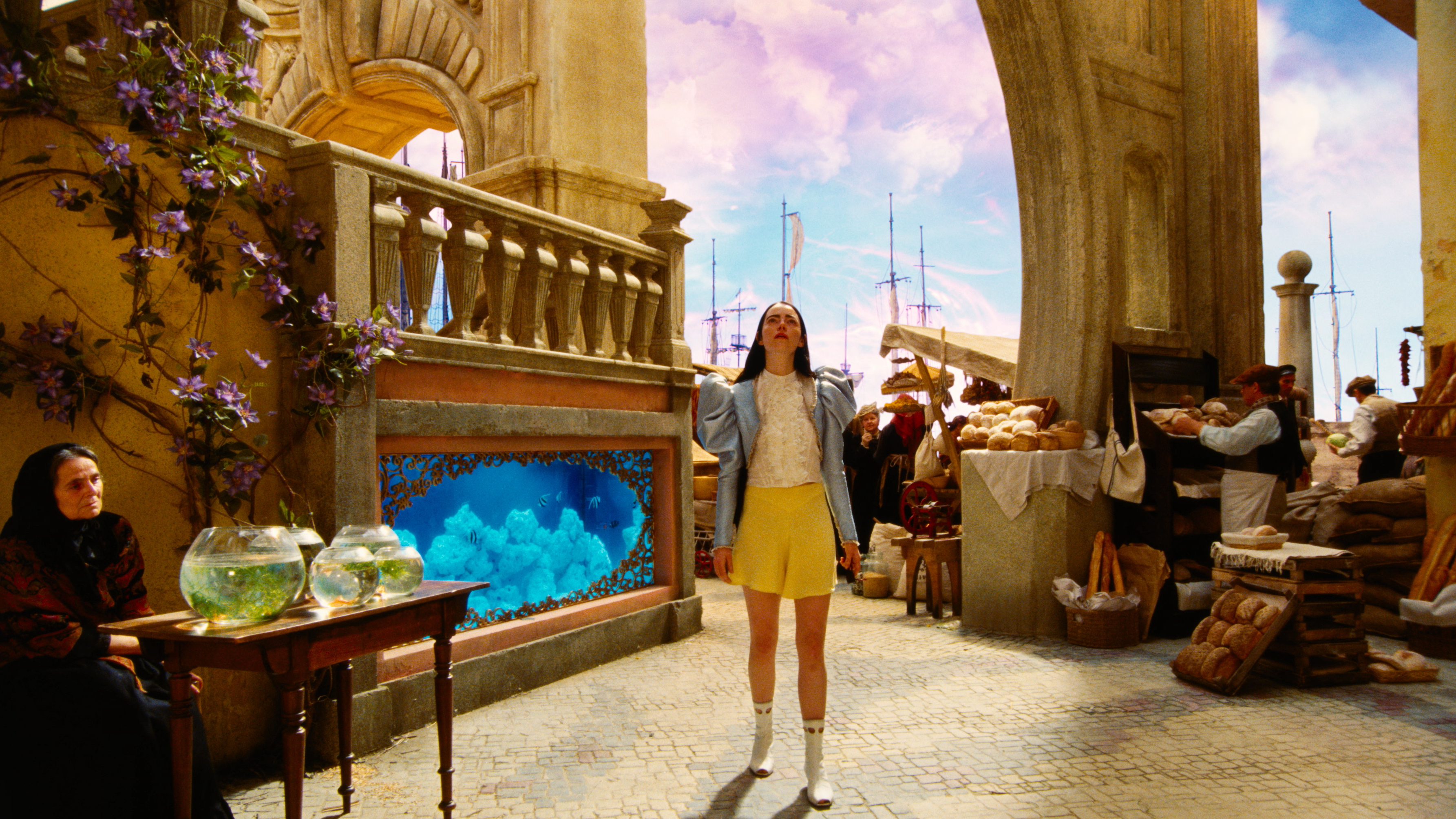 Oddsmakers say <em>Barbie</em> will win this year's Oscar for production design. But here's the case for <em>Poor Things.</em> (Searchlight Pictures)