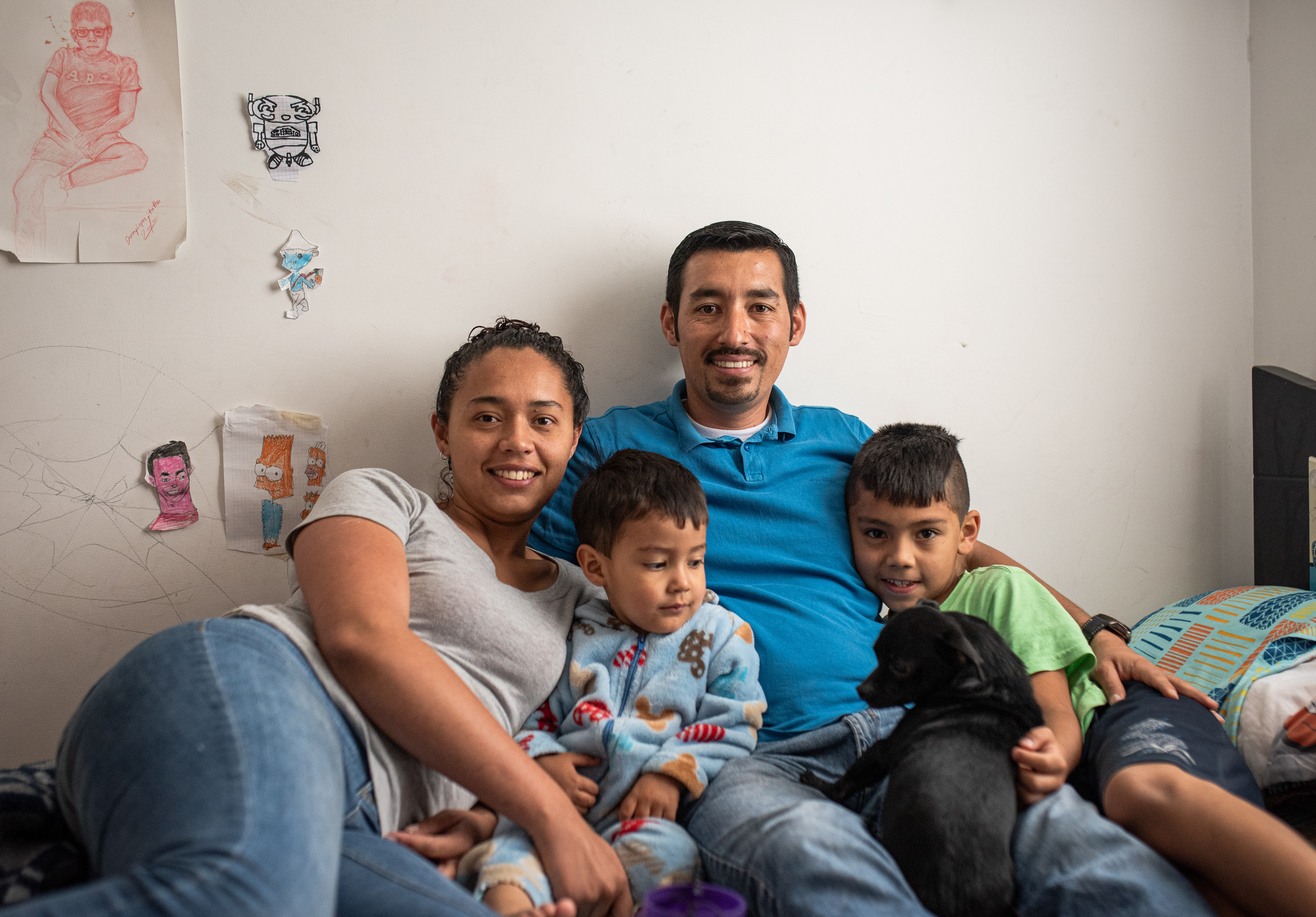 Hey, guys, wanna know how to diaper a baby or make a ponytail? Try the School for Men 8 Ferley Sáenz credits the Care School for Men with making him a better dad. Here he poses with his sons, Jeronimo and Martin, and his wife, María Alejandra López.